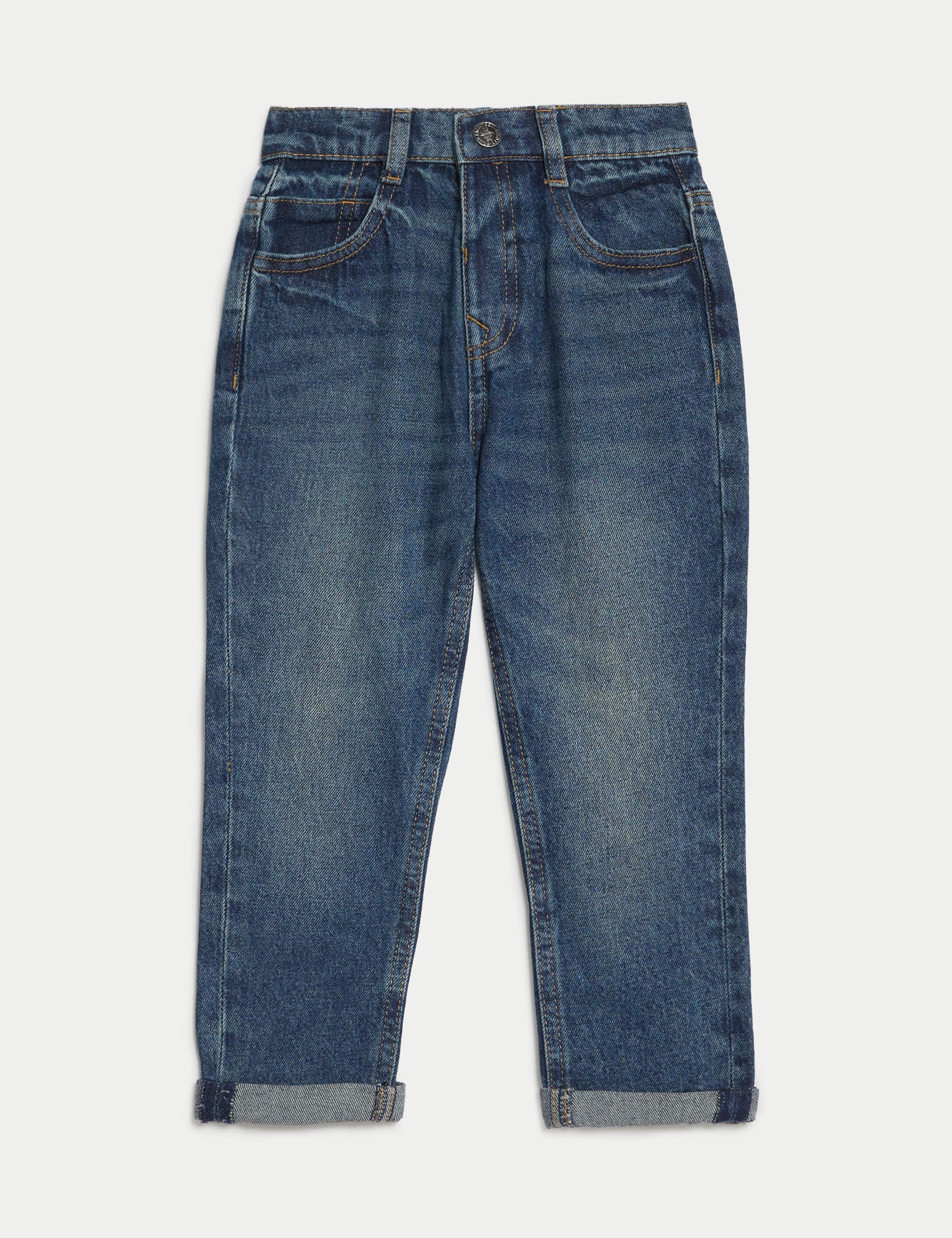 M&S Boys Relaxed Pure Cotton Elasticated Waist Jeans (2-8 Yrs)