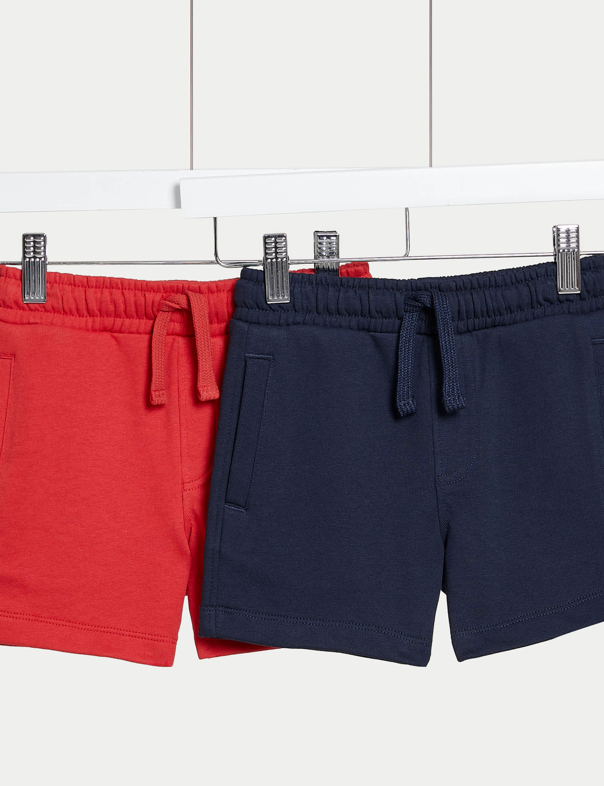 M&S Boys 2pk Cotton Rich Shorts (2-8 Yrs)