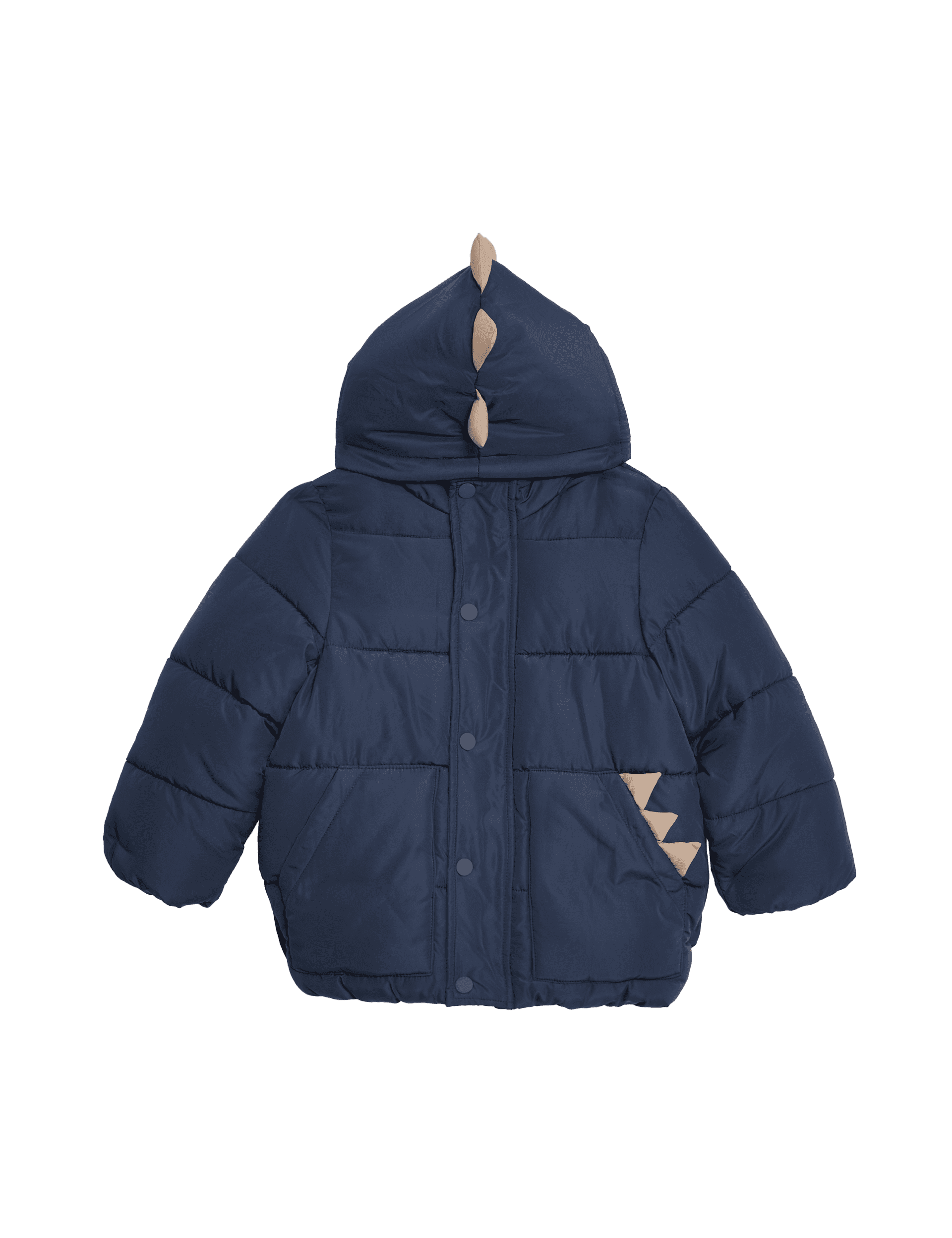 M&S Collection Boys Stormwear Dinosaur Padded Coat (2-8 Yrs) - 7-8 Y - Indigo, Indigo