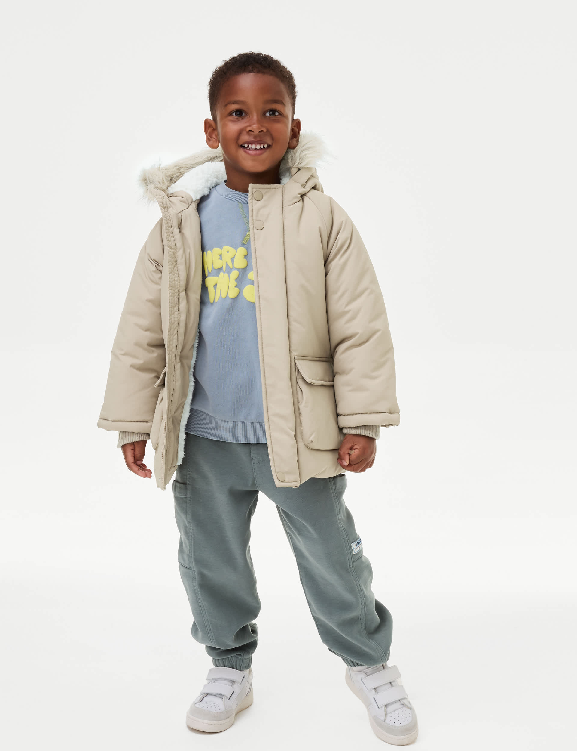 M&S Boys Stormwear  Hooded Parka (2-8 Yrs)