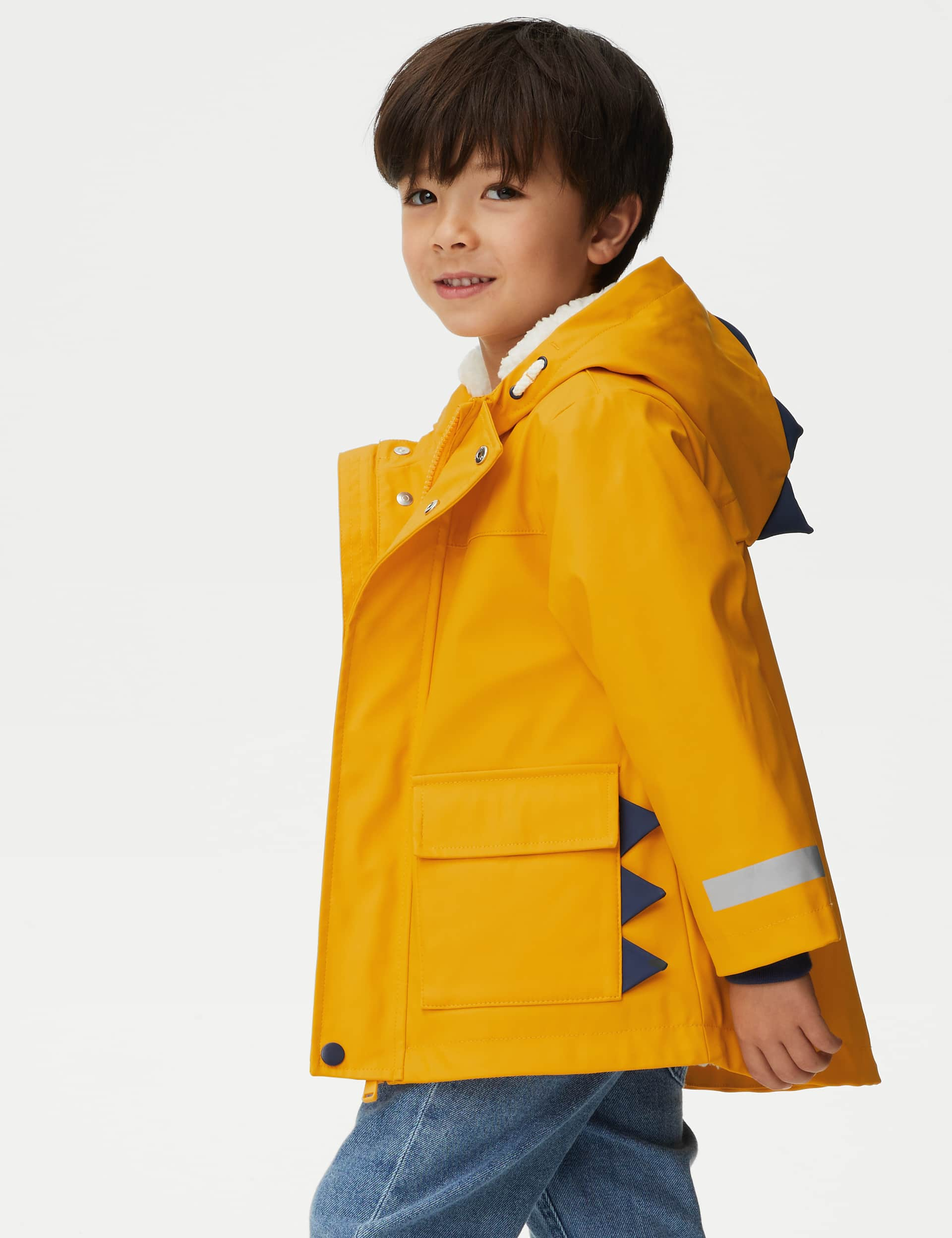 M&S Boys Stormwear Borg Lined Novelty Fisherman (2-8 Yrs) - 6-7 Y - Yellow, Yellow