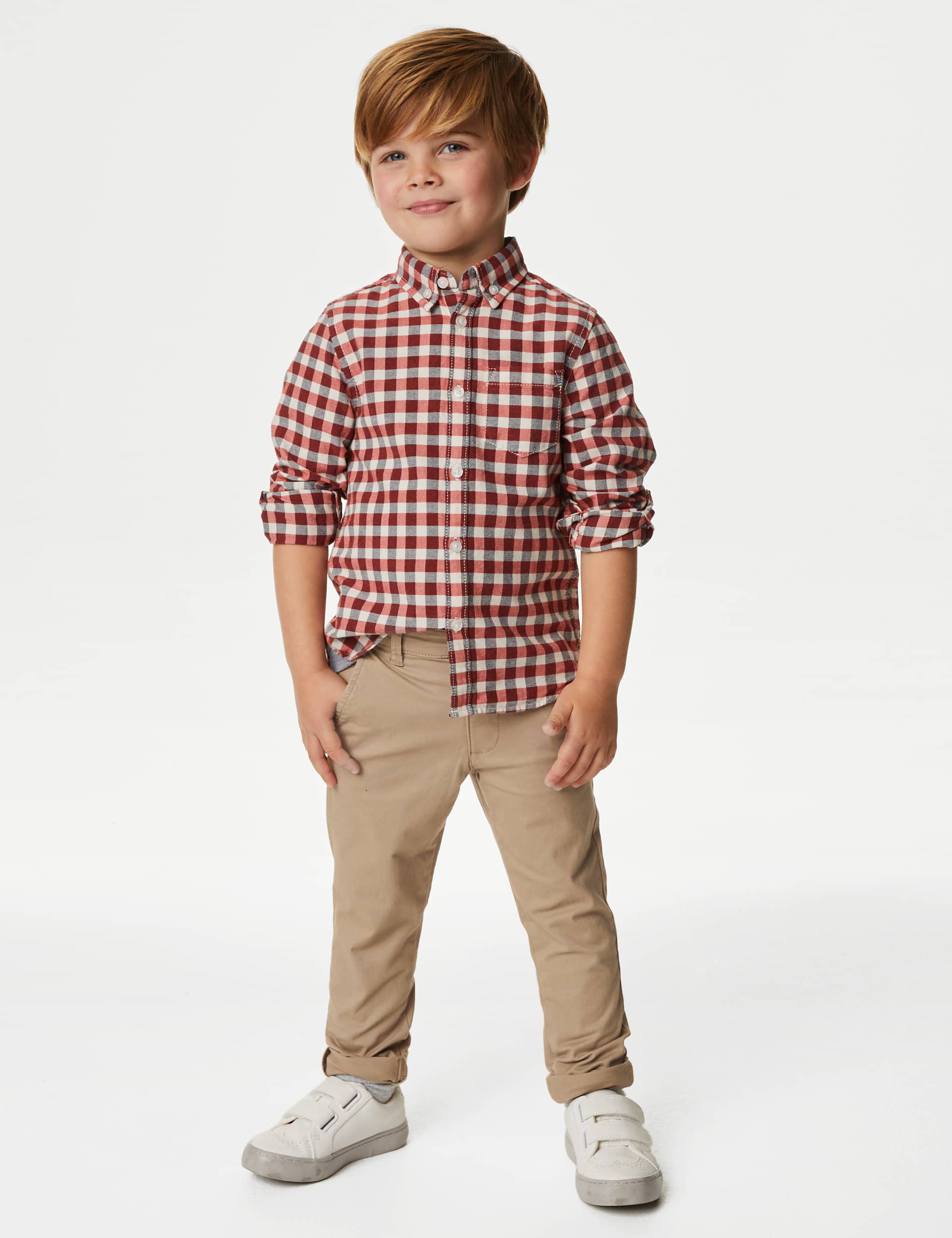 M&S Boys Cotton Rich Chinos (2-8 Yrs)