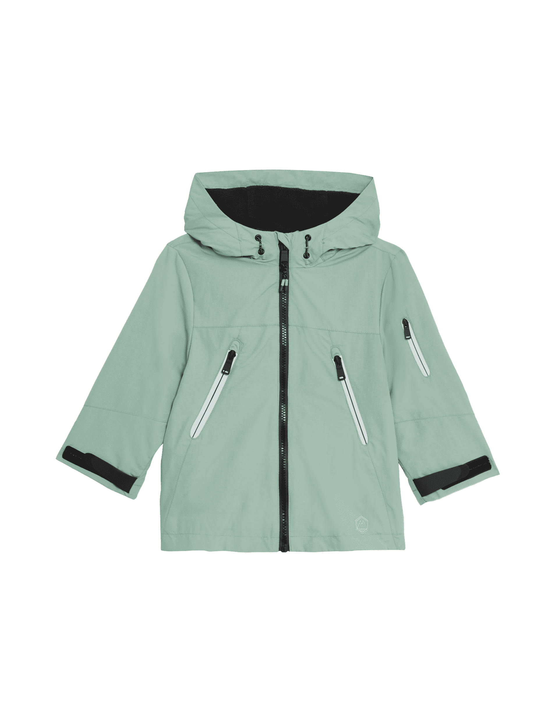 M&S Collection Boys Stormwear Fleece Lined Hooded Jacket (2-8 Yrs) - 3-4 Y - Green, Green