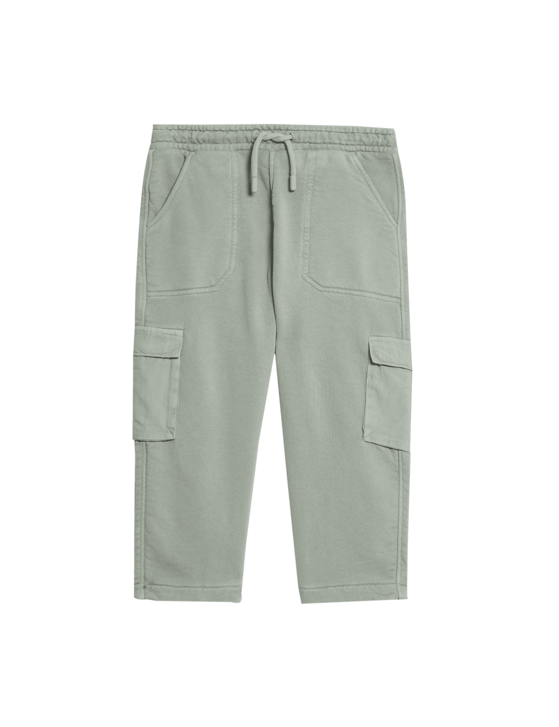 M&S Collection Boys Pure Cotton Cargos (1-8 Yrs) - 3-4 Y - Green, Green,Charcoal,Blue