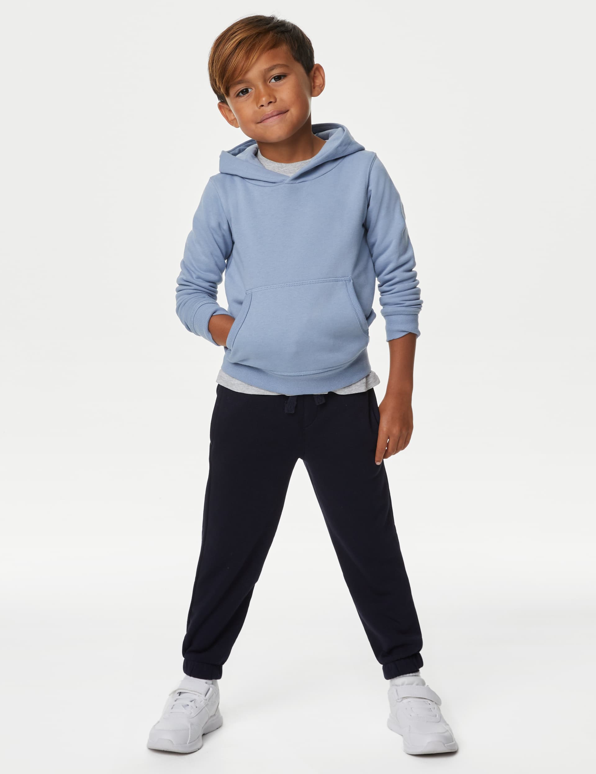 M&S Collection Boys 2 Pack Cotton Rich Joggers (2-8 Yrs) - 4-5 Y - Multi, Multi