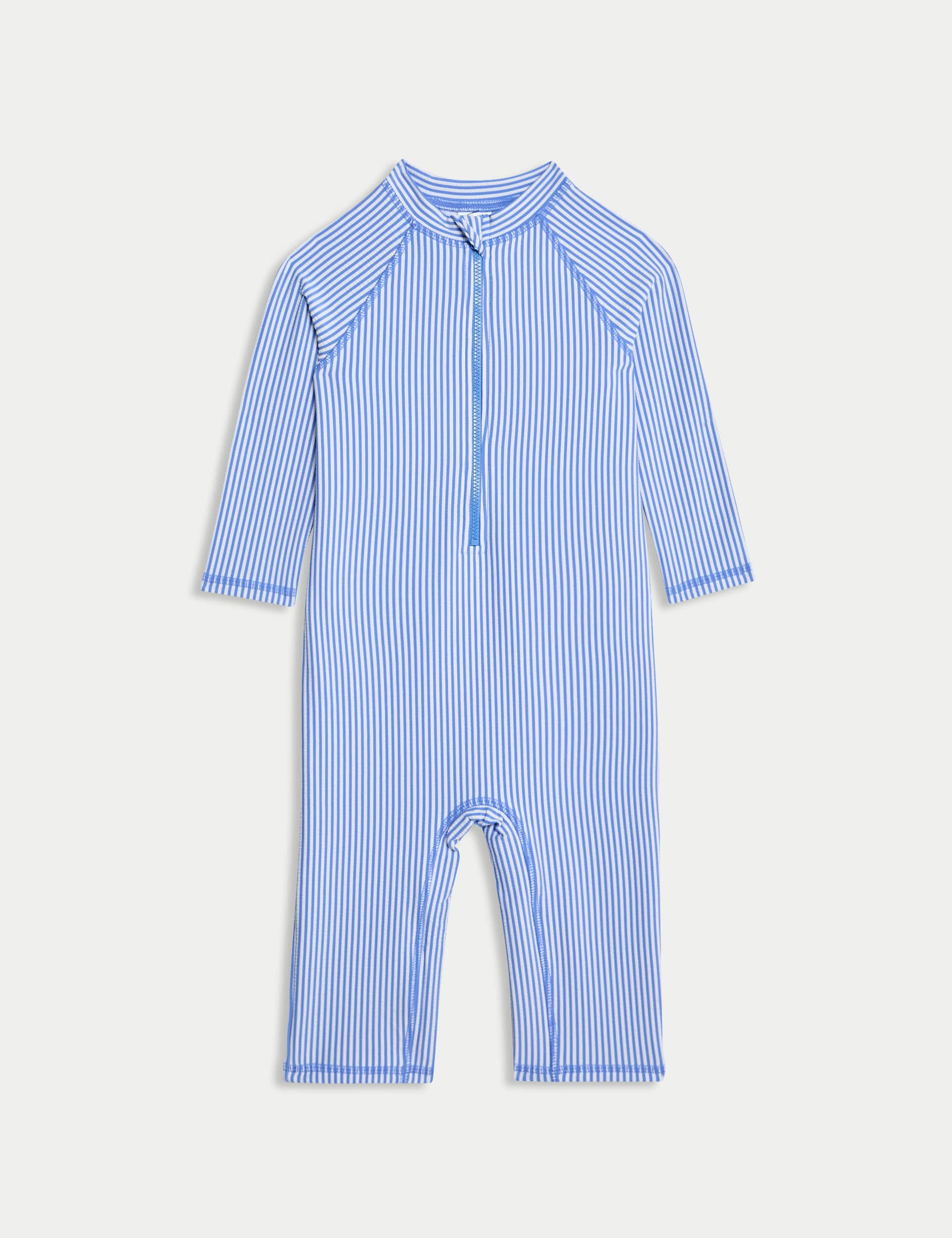 M&S Collection Striped All In One (2-8 Yrs) - 2-3 Y - Blue Mix, Blue Mix