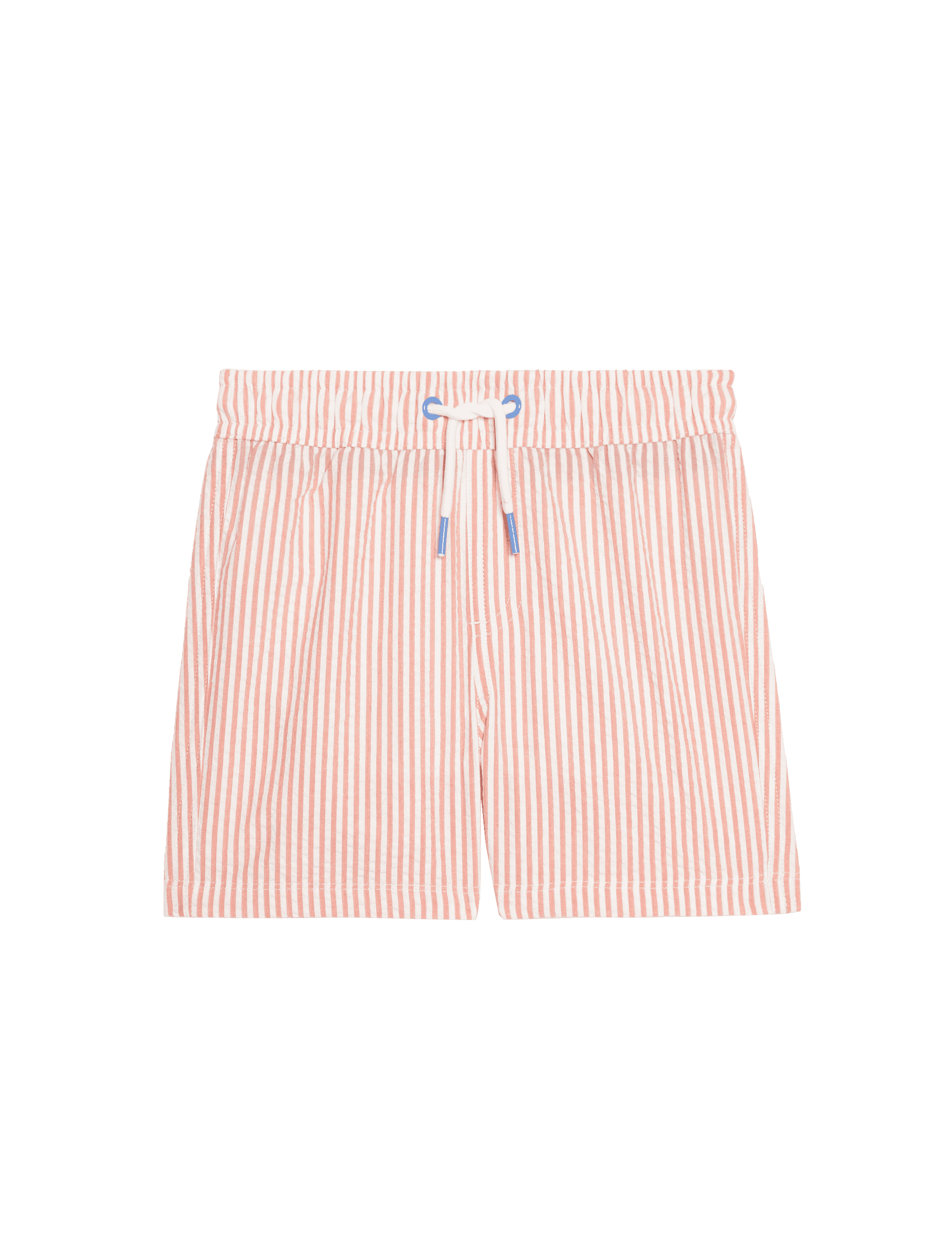 M&S Collection Boys Striped Swim Shorts (2-8 Yrs) - 4-5 Y - Red, Neutral,Red