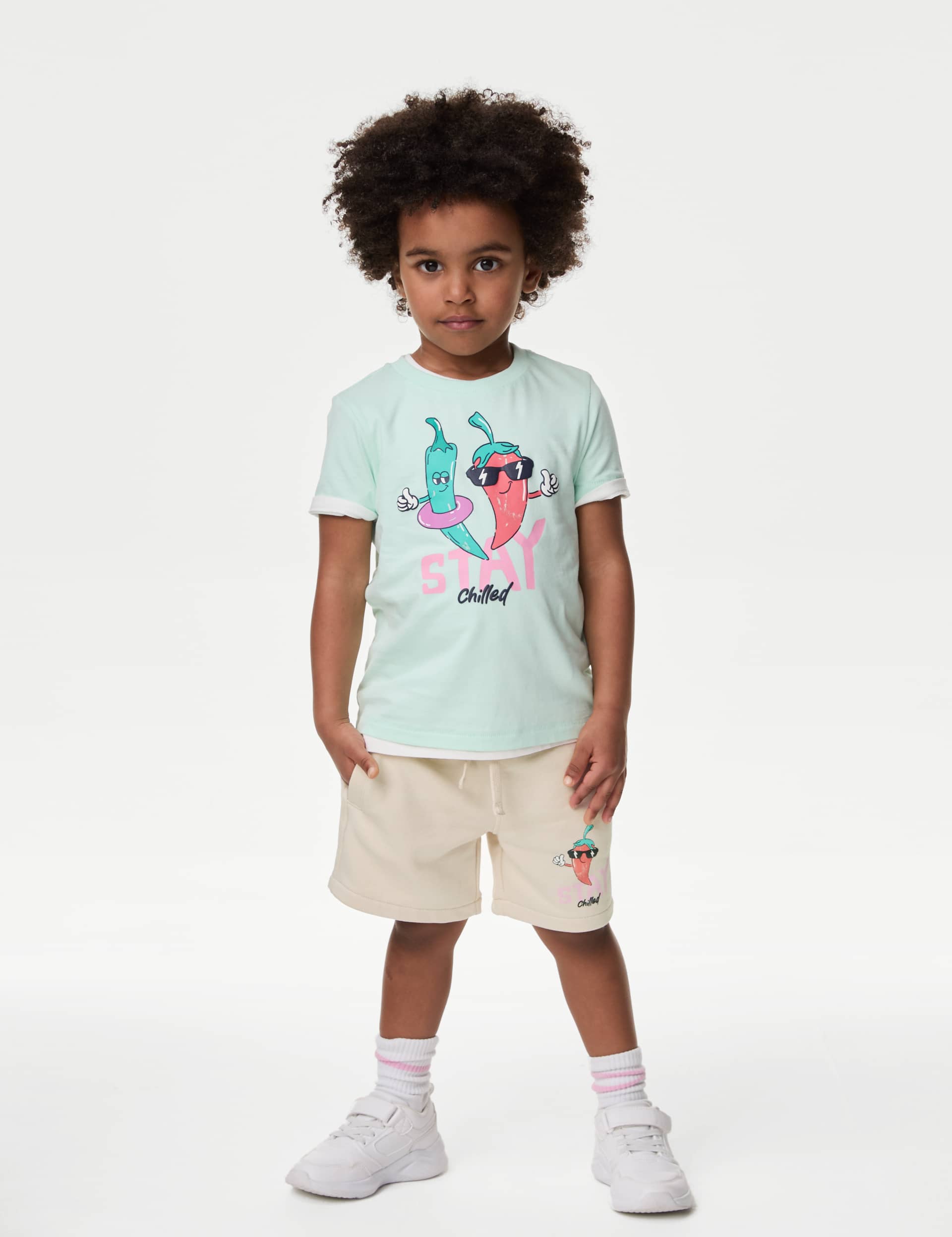 M&S Boys Slogan Shorts (2-8 Yrs)