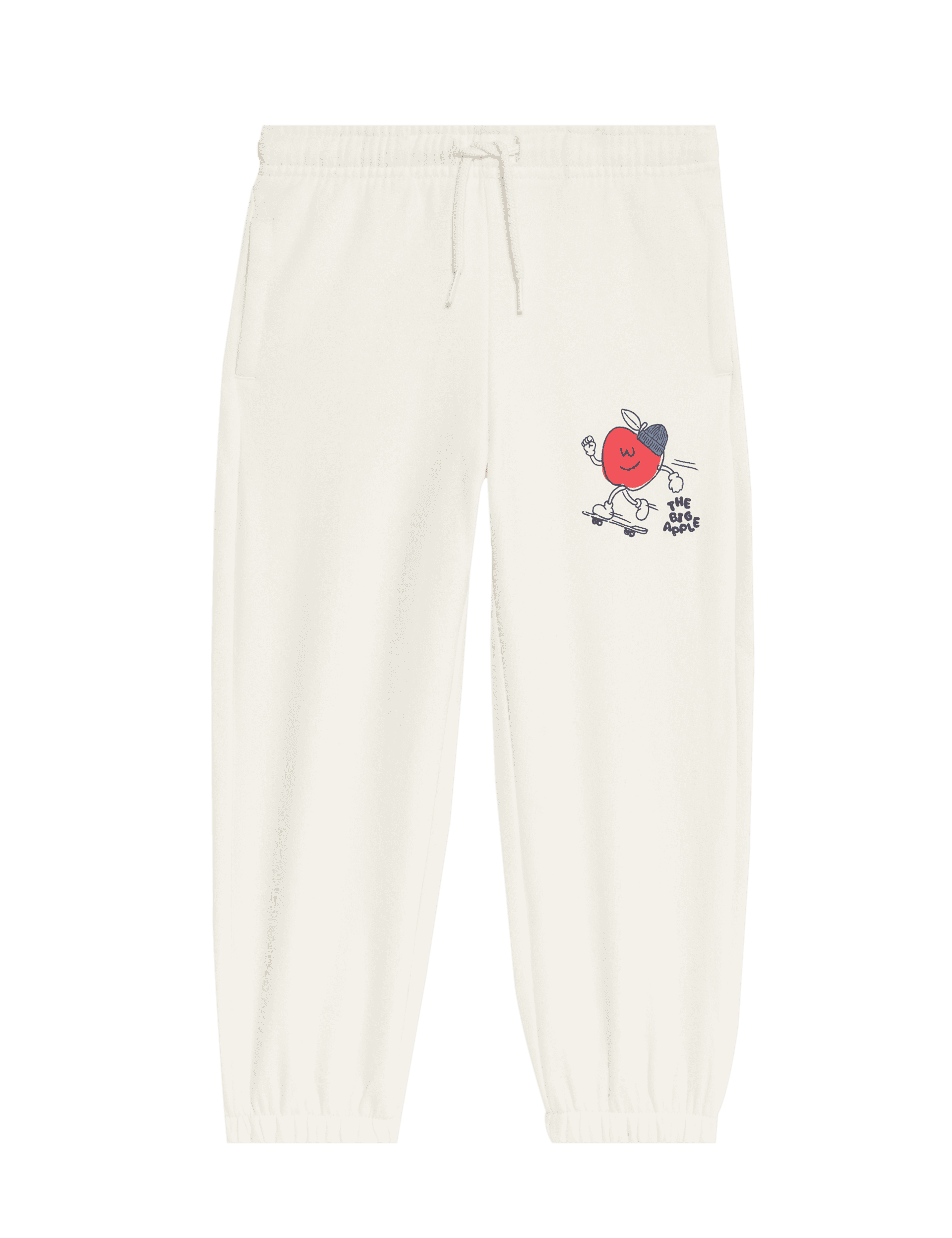 M&S Collection Boys Cotton Rich Apple Print Joggers (2-8 Yrs) - 3-4 Y - Cream, Cream