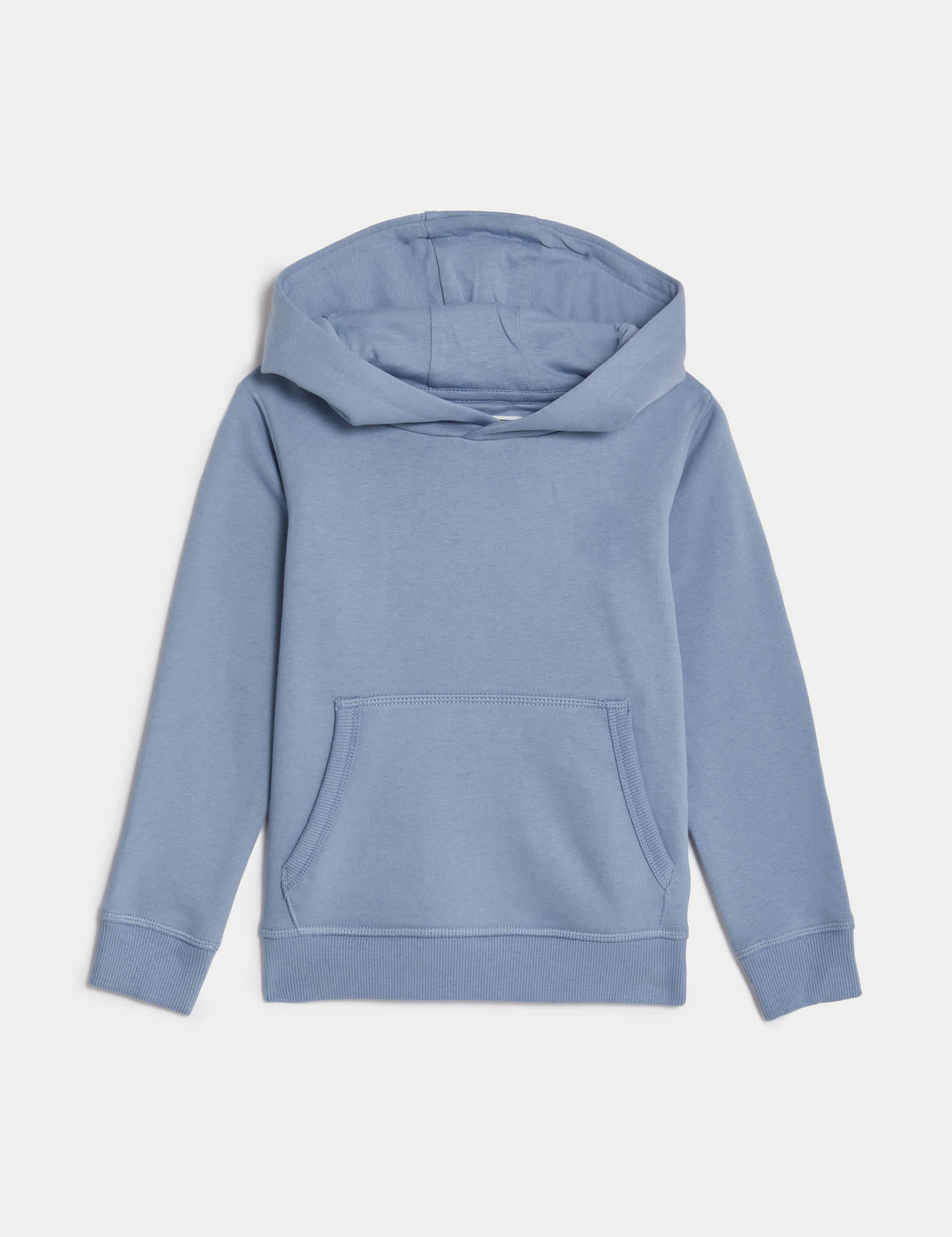 M&S Collection Boys Cotton Rich Hoodie (2-8 Yrs) - 6-7 Y - Medium Blue, Lilac,Medium Blue