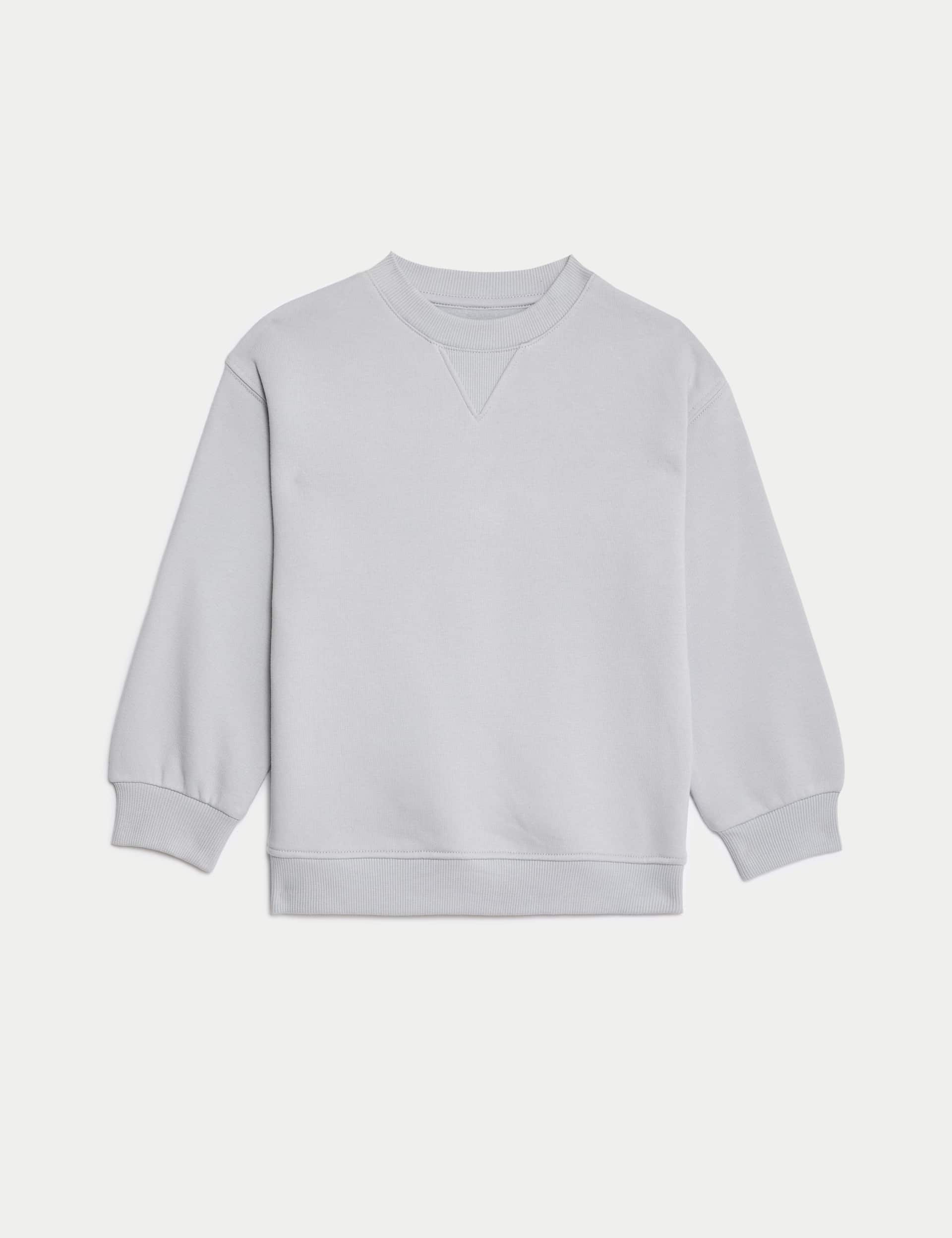M&S Cotton Rich Plain Sweatshirt (2-8 Yrs)