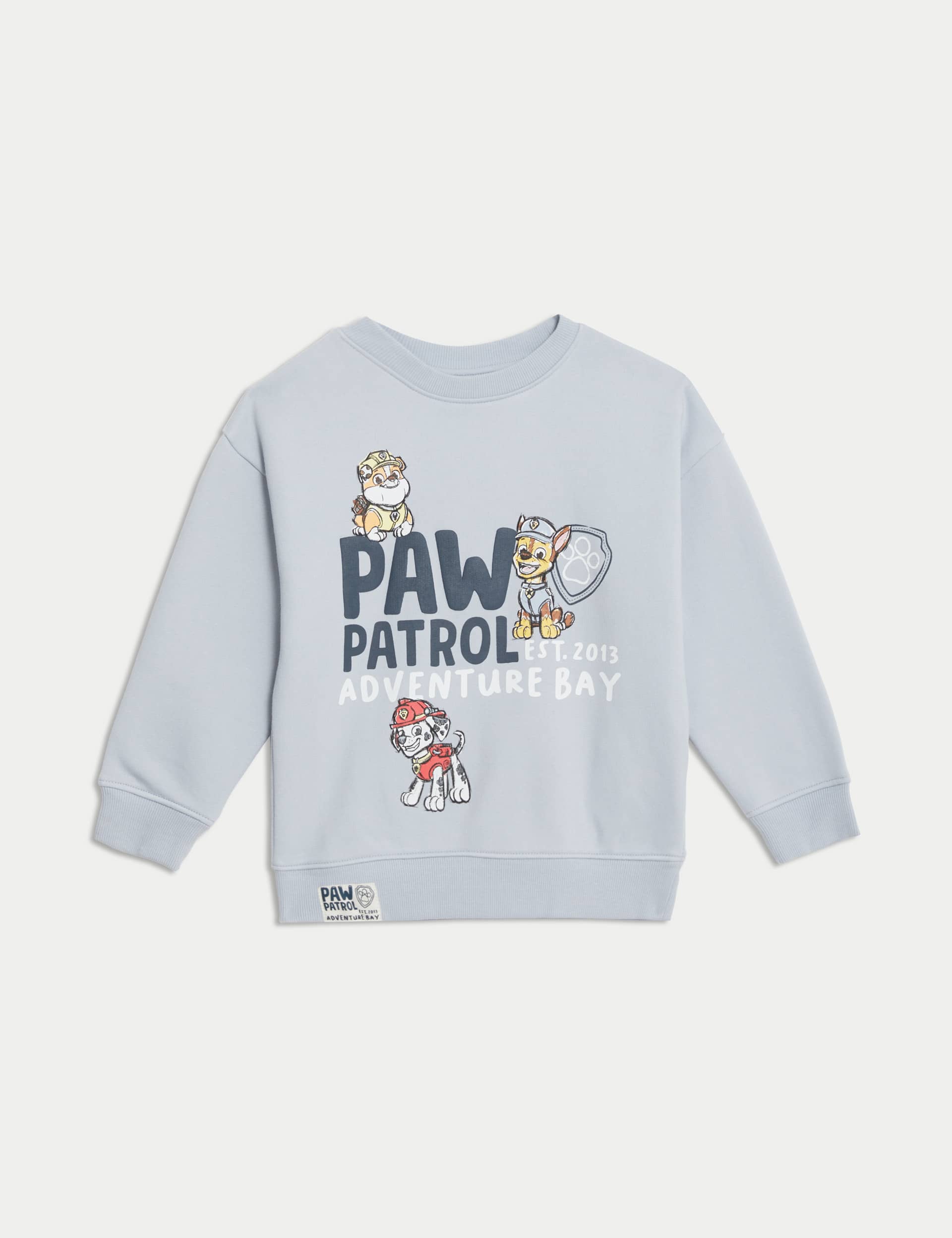 M&S Boys Cotton Rich Paw Patrol Sweatshirt (2-8 Yrs) - 4-5 Y - Blue, Blue