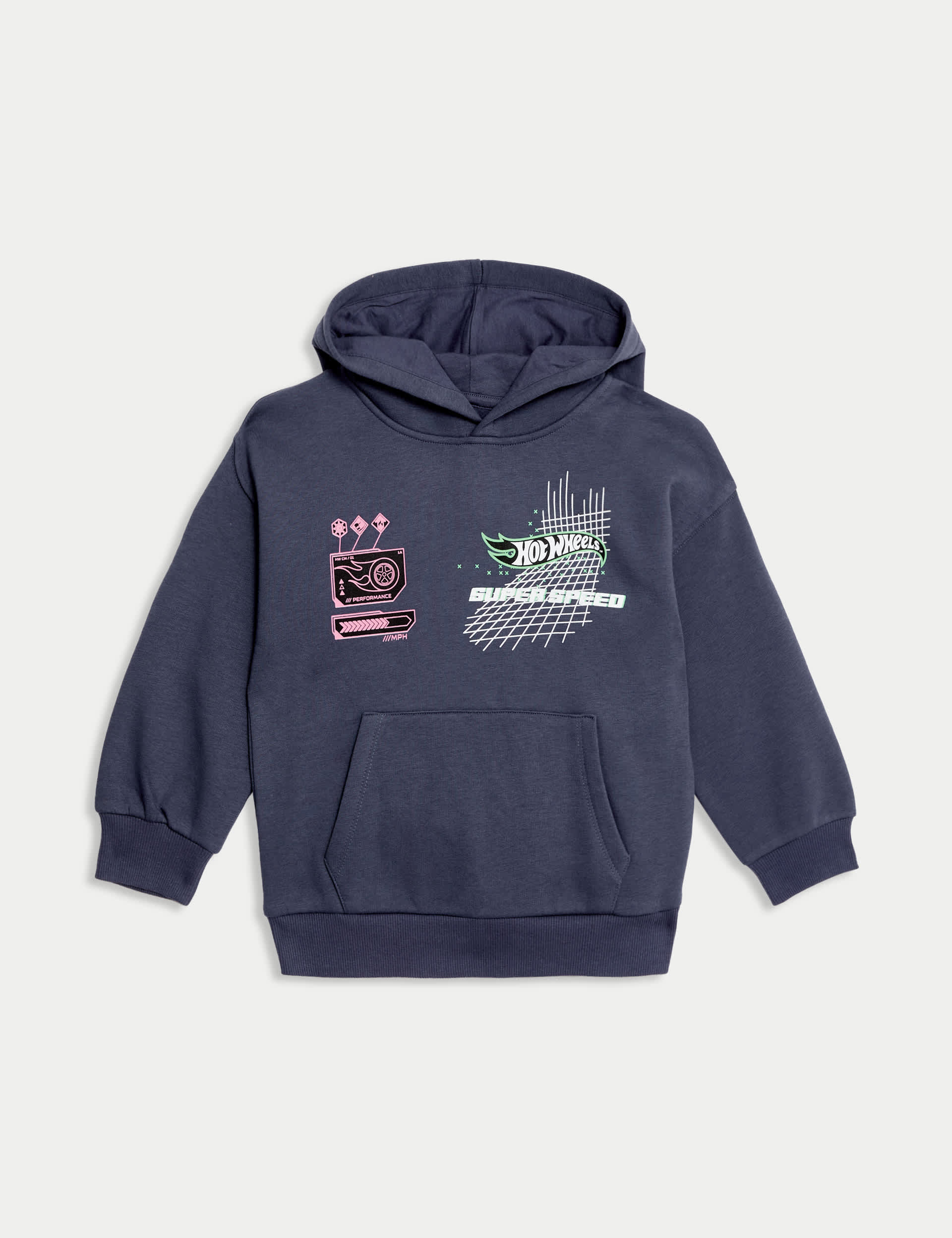 M&S Boys Cotton Rich Hot Wheels  Hoodie (2-8 Yrs)