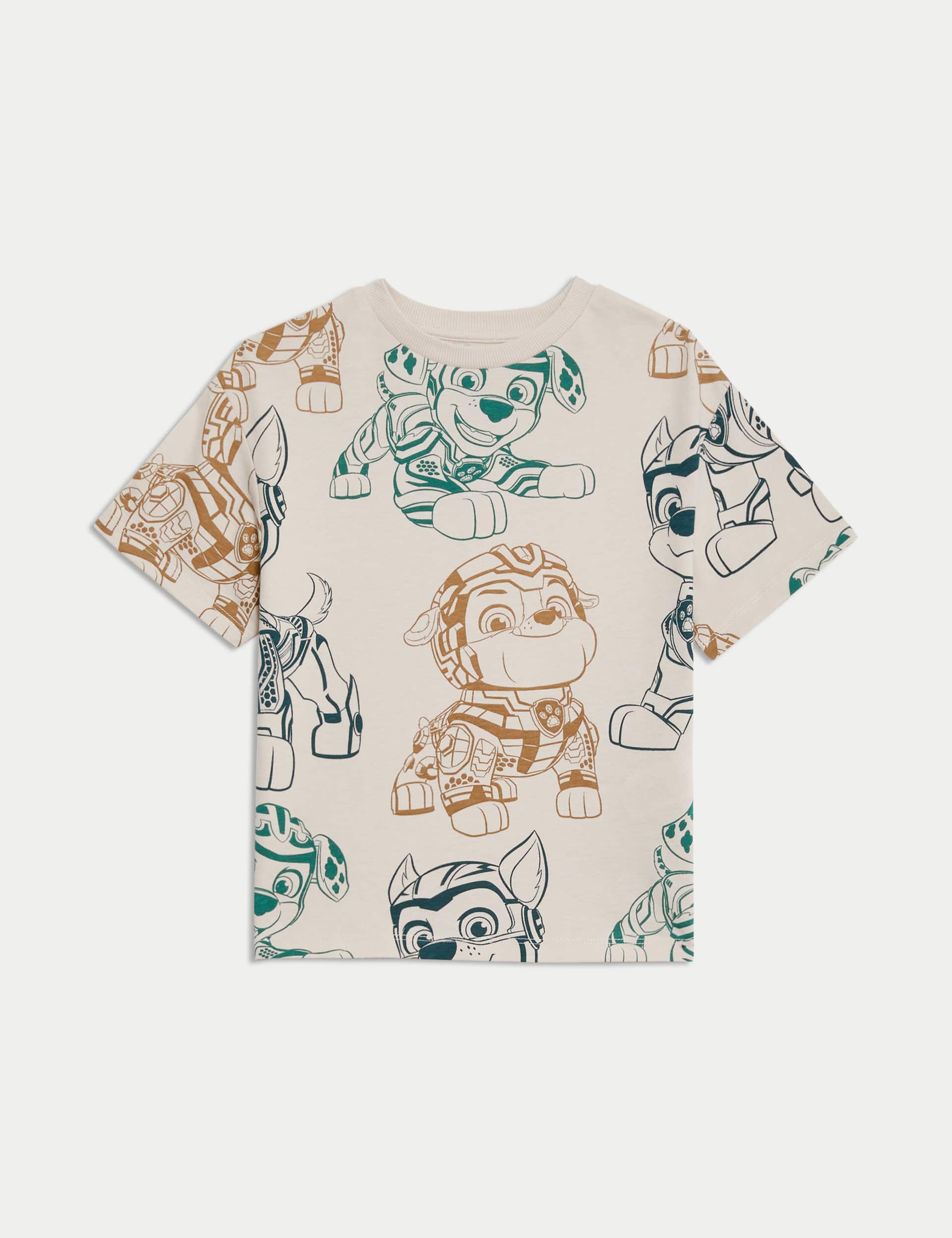M&S Boys Pure Cotton Paw Patrol  T-Shirt (2-8 Yrs)