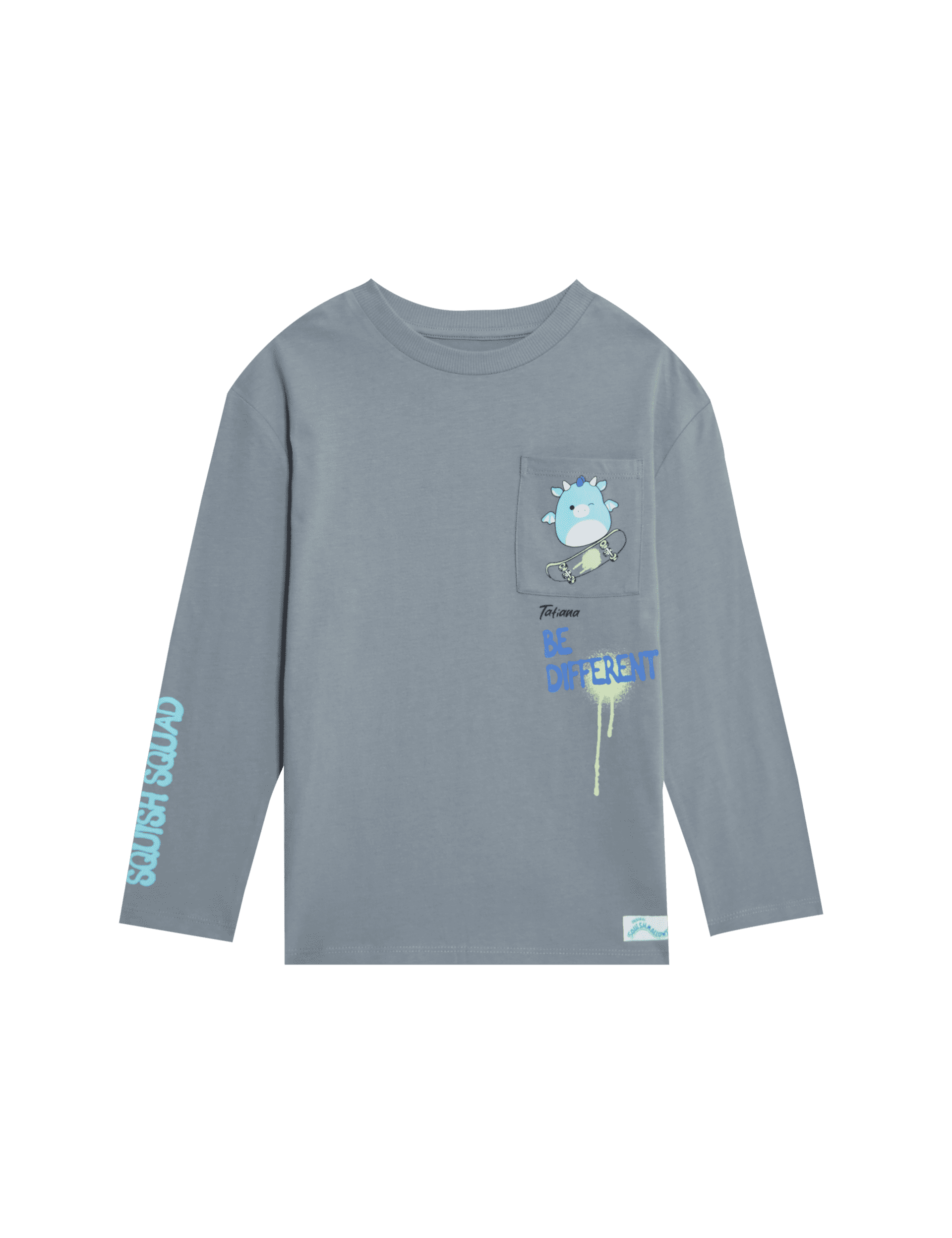 M&S Collection Boys Pure Cotton Squishmallows Top (5-10 Yrs) - 6-7 Y - Green, Green