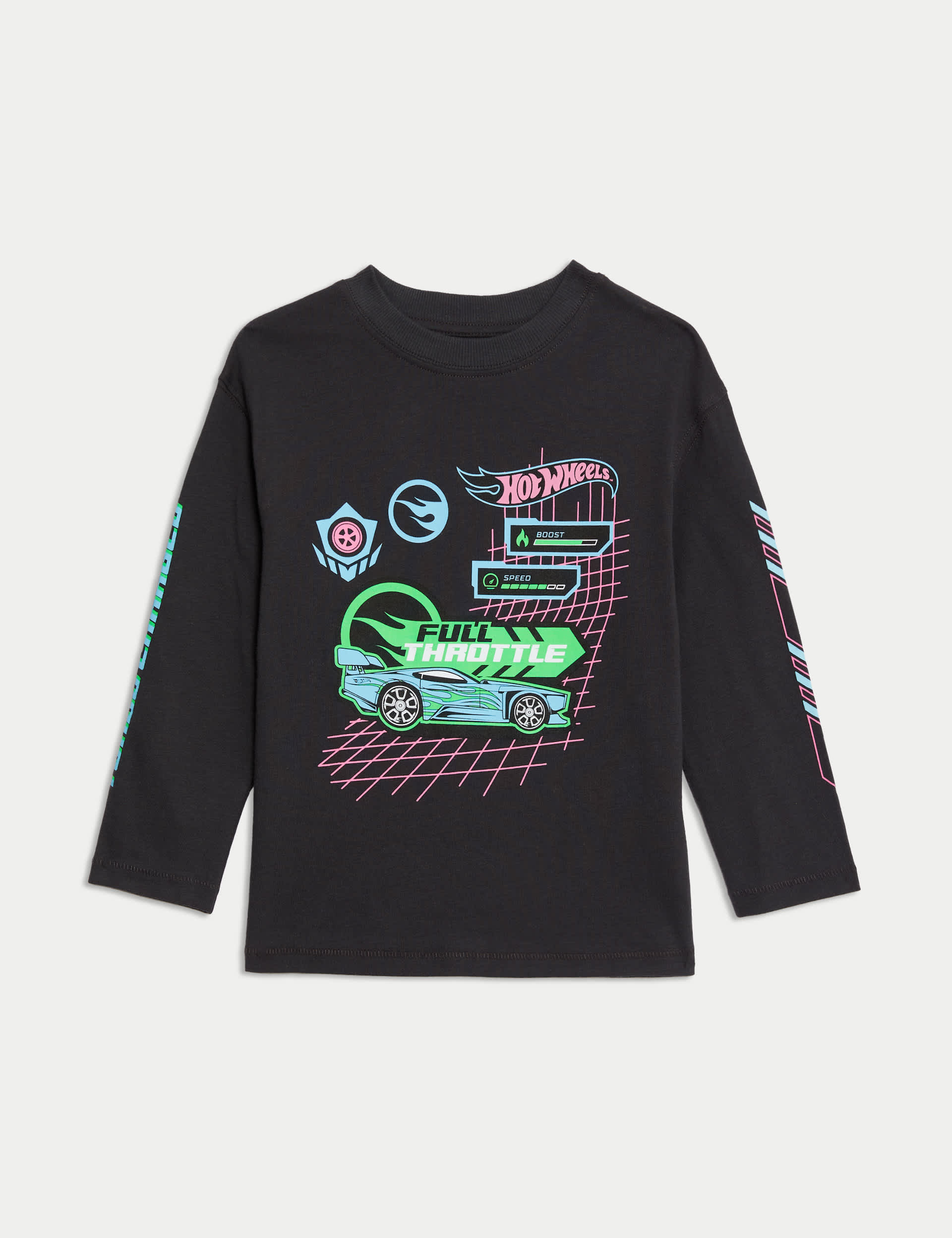 M&S Boys Pure Cotton Hot Wheels Top (2-8 Yrs)