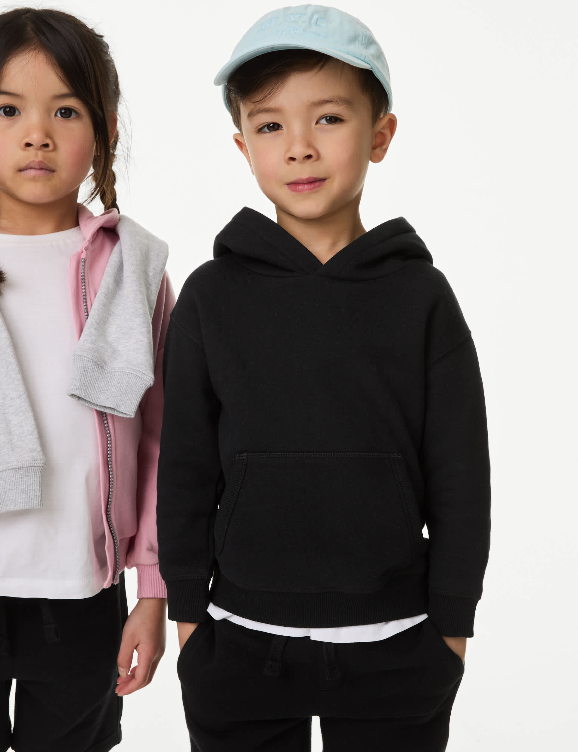 M&S Boys Cotton Rich Pullover Hoodies (3 Mths-7 Yrs)