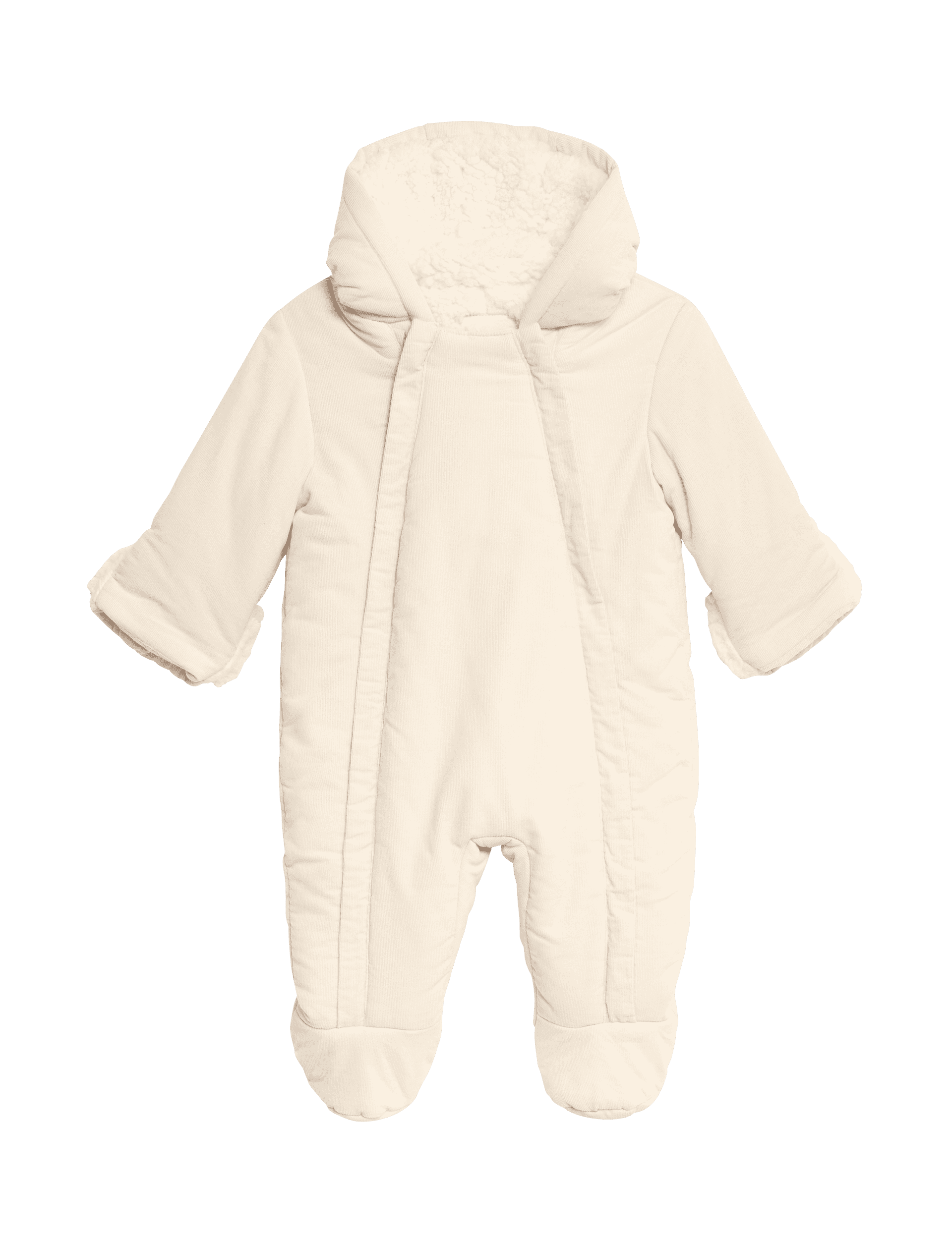 M&S Collection Boys Cord Pramsuit (7lbs-1 Yrs) - 0-3 M - Calico, Calico