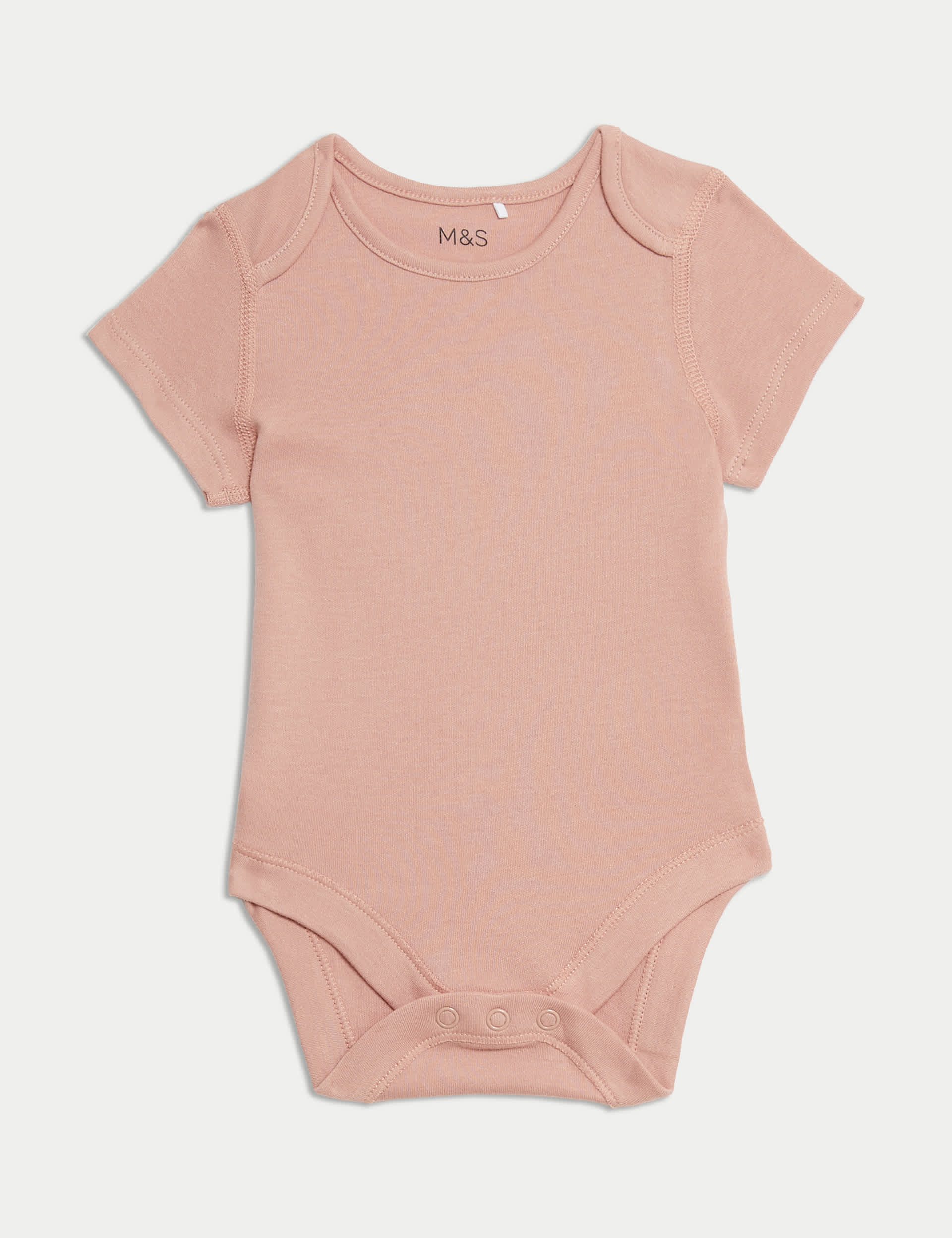 M&S Collection Girls 5pk Pure Cotton Bodysuits (6lbs-3 Yrs) - 12-18 - Pink Mix, Pink Mix