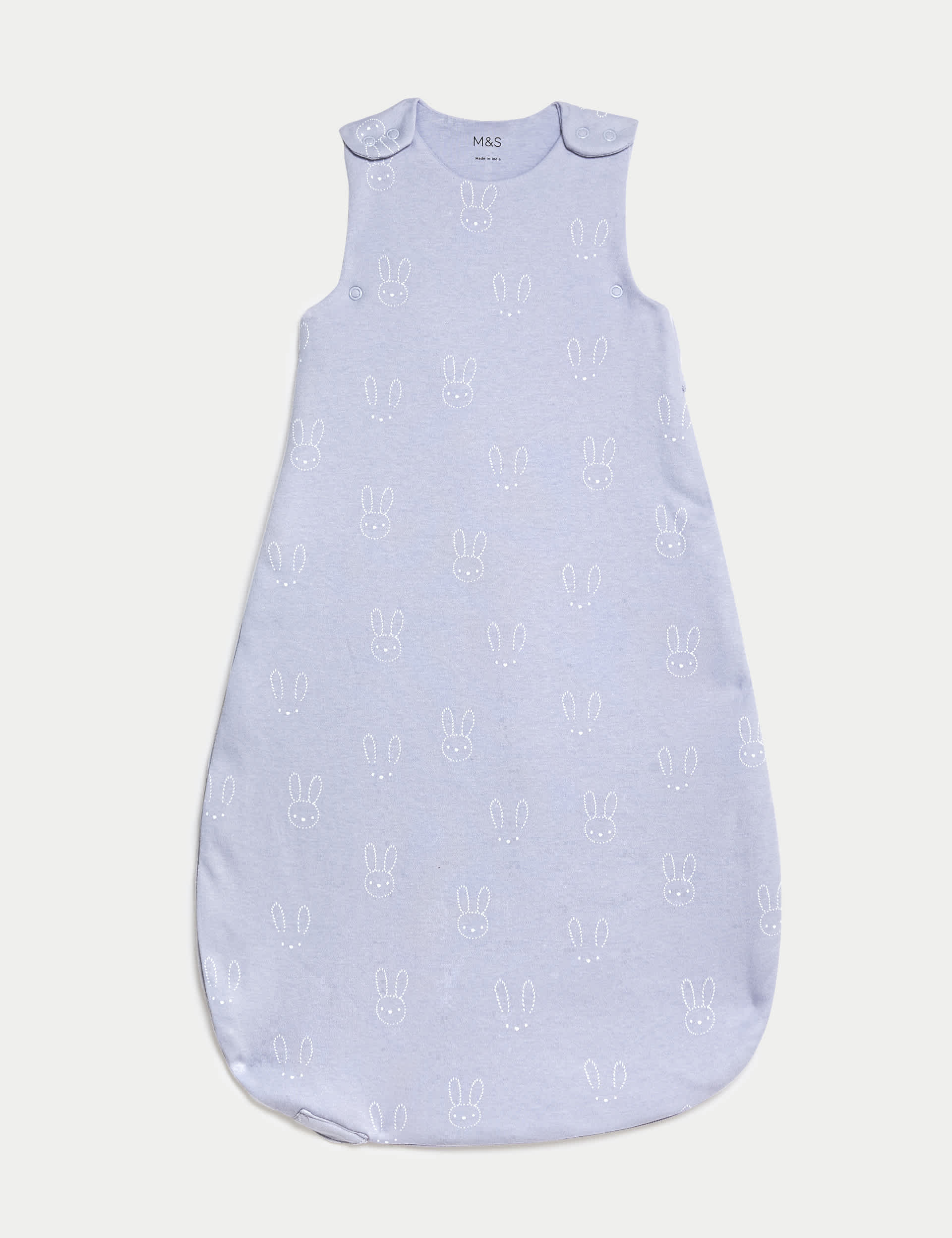 M&S Girls Pure Cotton Bunny 2.5 Tog Sleeping Bag (0-3 Yrs) - 18-36 - Lilac Mix, Lilac Mix