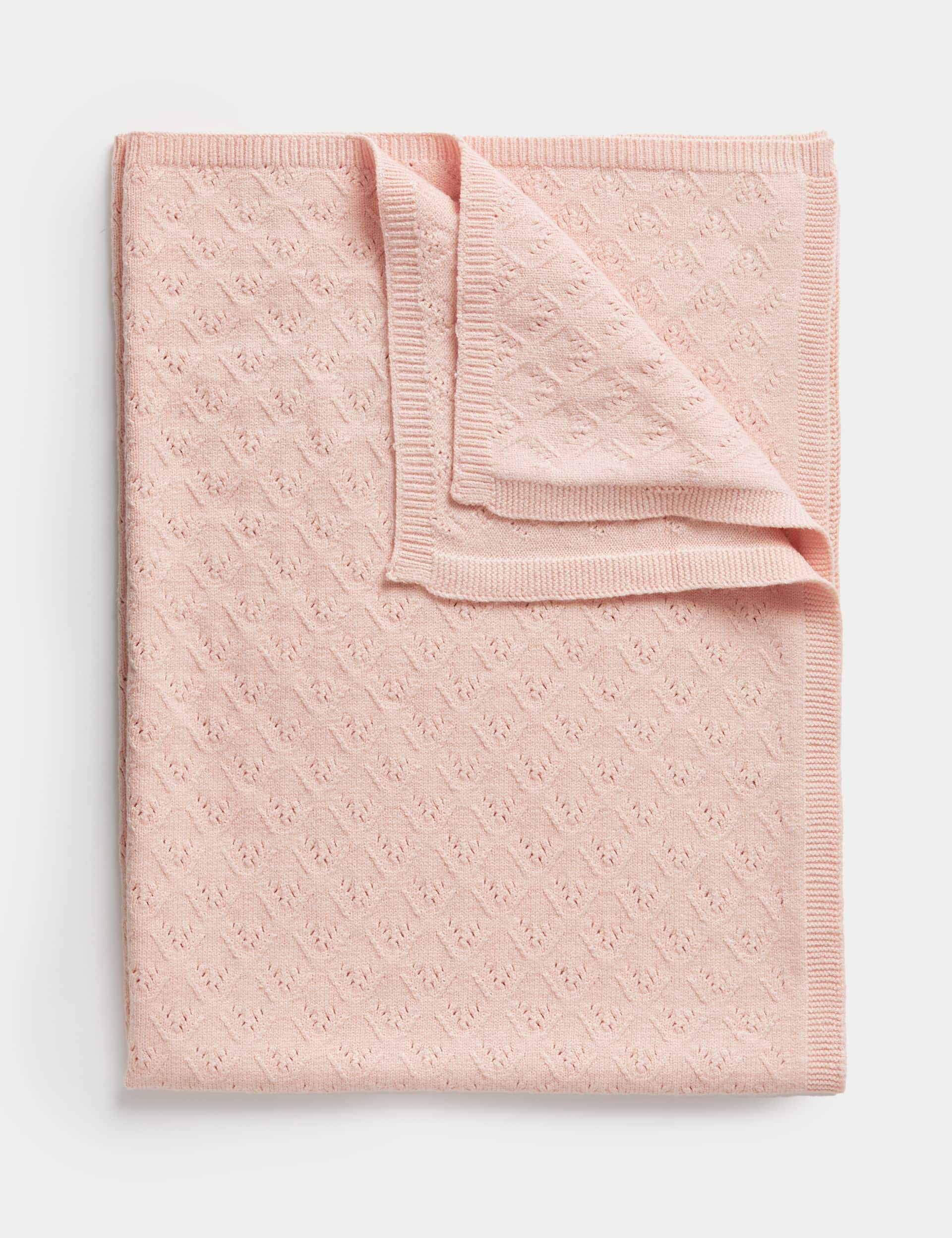 M&S Girls Knitted Shawl - Rose, Rose