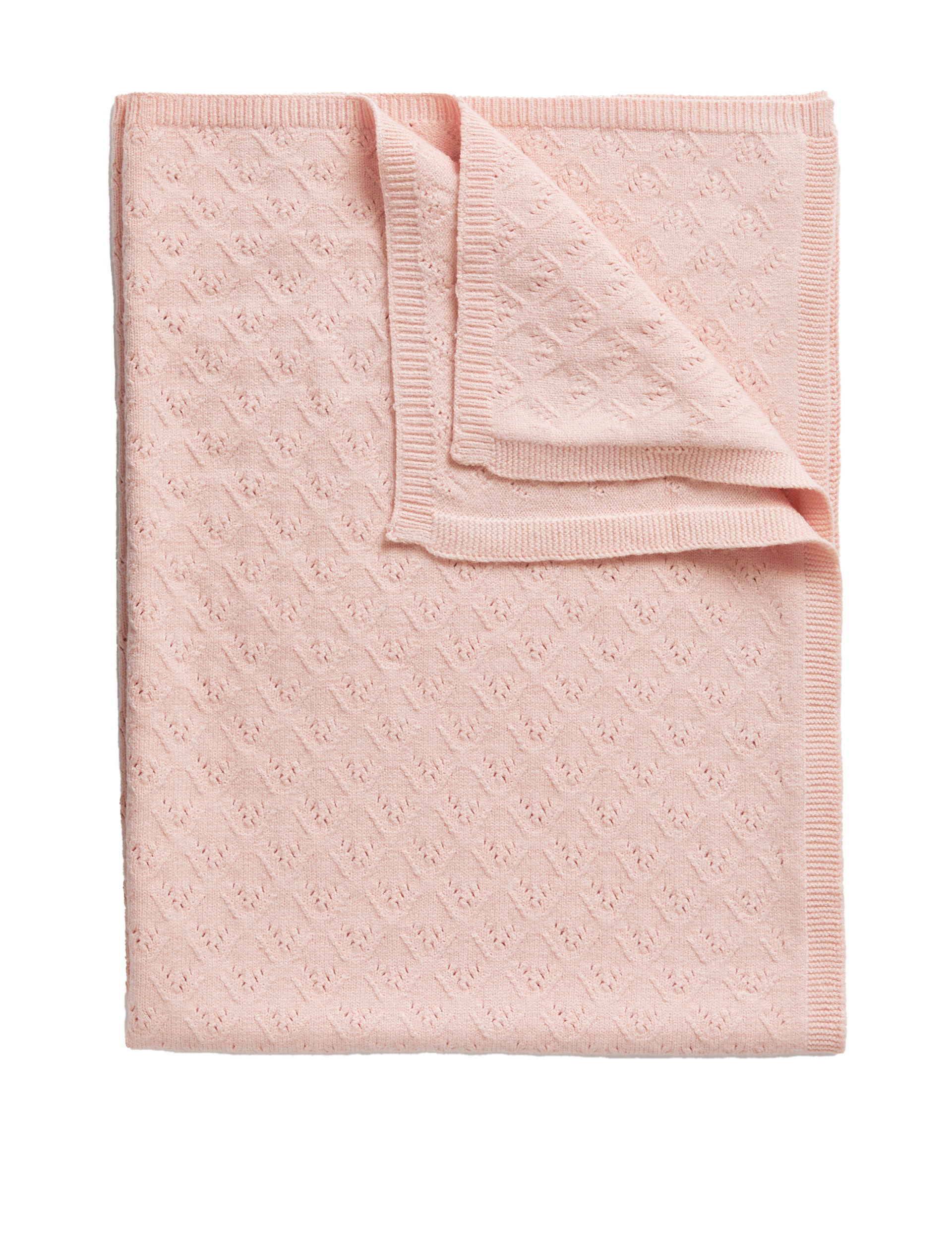 M&S Collection Girls Knitted Shawl - Rose, Rose