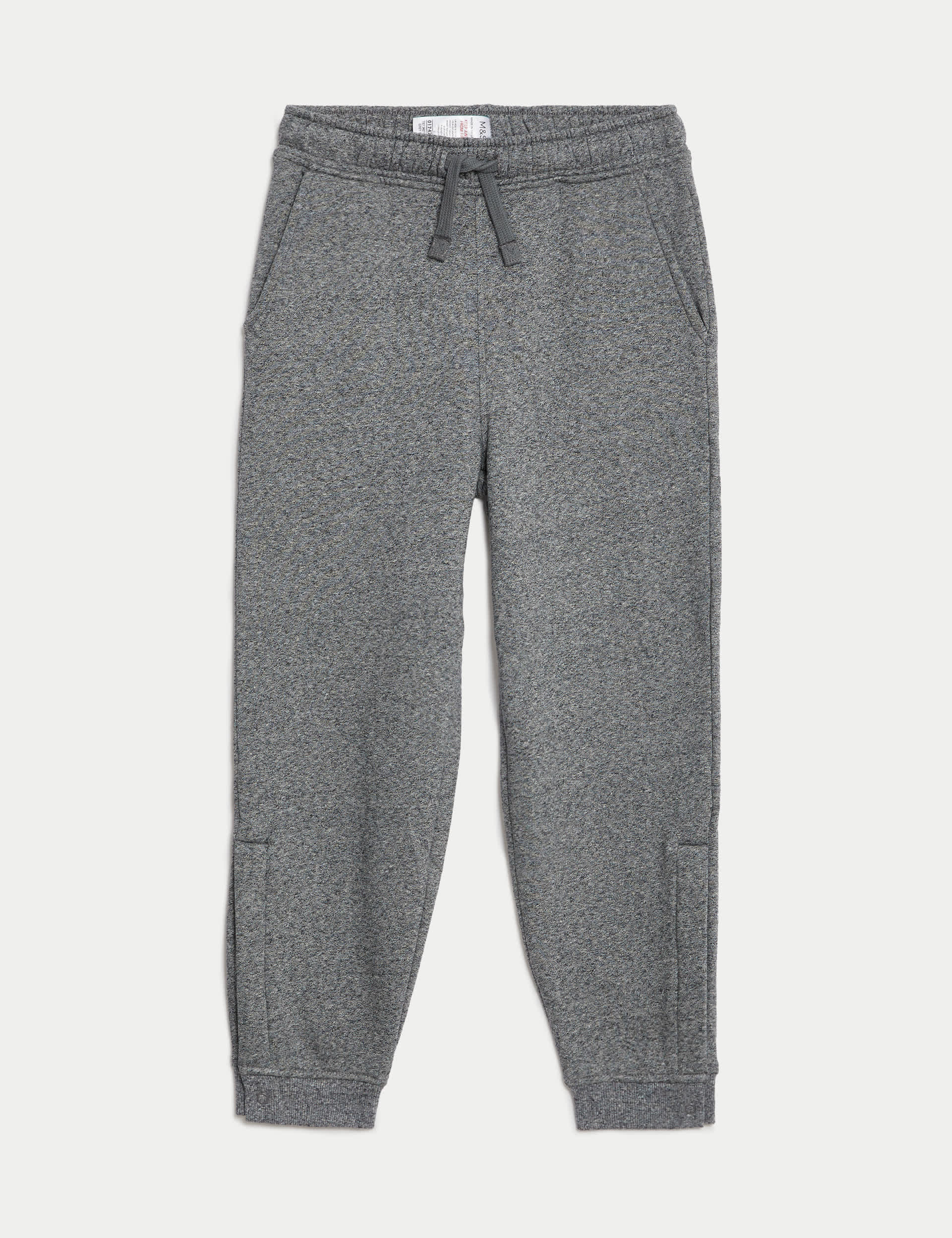 M&S Boys Adaptive Cotton Rich Joggers (2-16 Yrs) - 8-9 Y - Grey, Grey,Navy