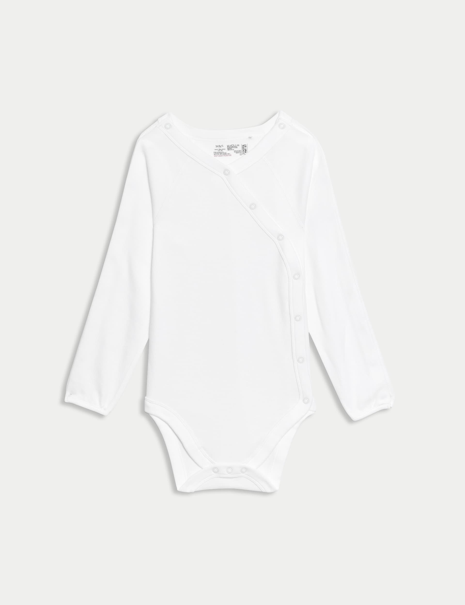 M&S Collection 2 Pack Adaptive Pure Cotton Bodysuits (7lbs-16 Yrs) - 9-10Y - White, White