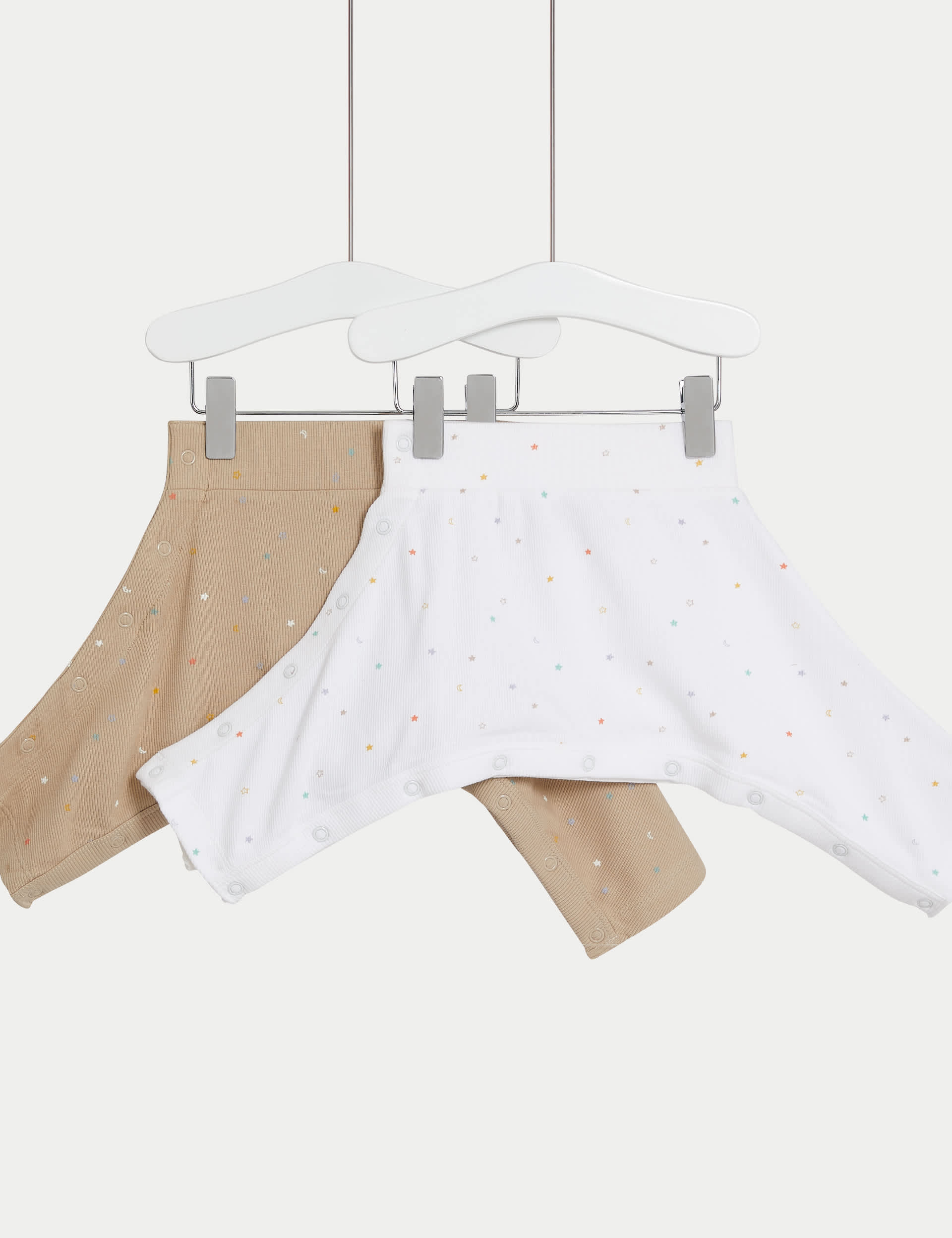 M&S 2pk Hip Dysplasia Cotton Rich Stars Joggers (7lbs-1 Yrs)