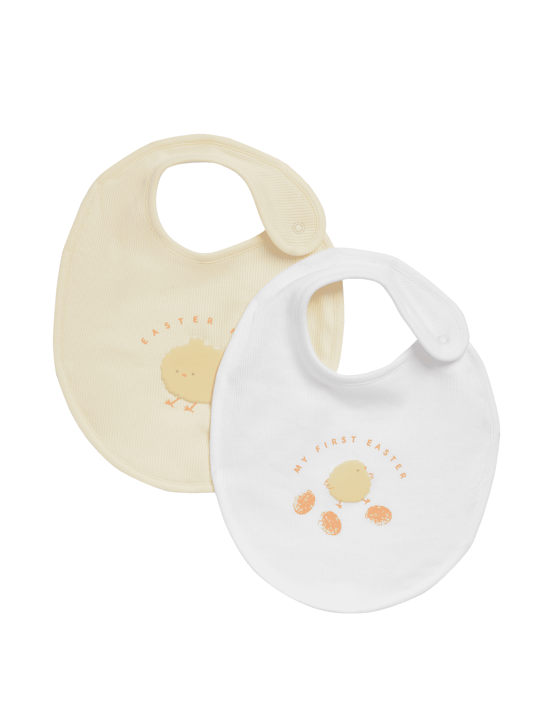 M&S Collection Cotton Rich Easter Dribble Bibs - Yellow Mix, Yellow Mix