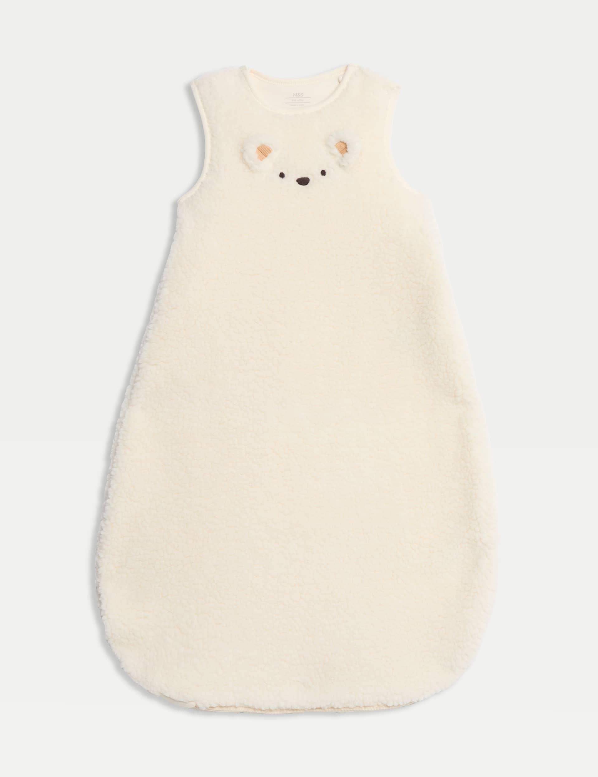 M&S Bear 2.5 Tog Sleeping Bag (0-36 Mths) - 18-36 - Cream Mix, Cream Mix