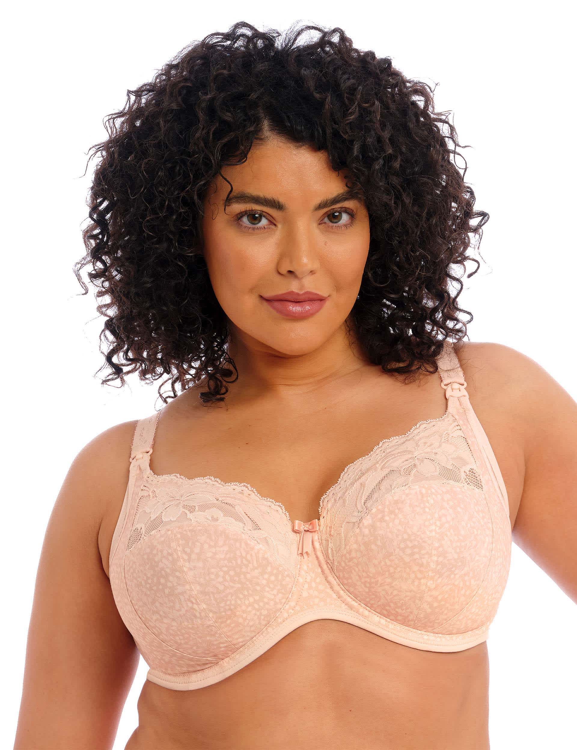 Elomi Women's Molly Lace Wired Nursing Bra E-K - 36J - Beige, Beige,Black