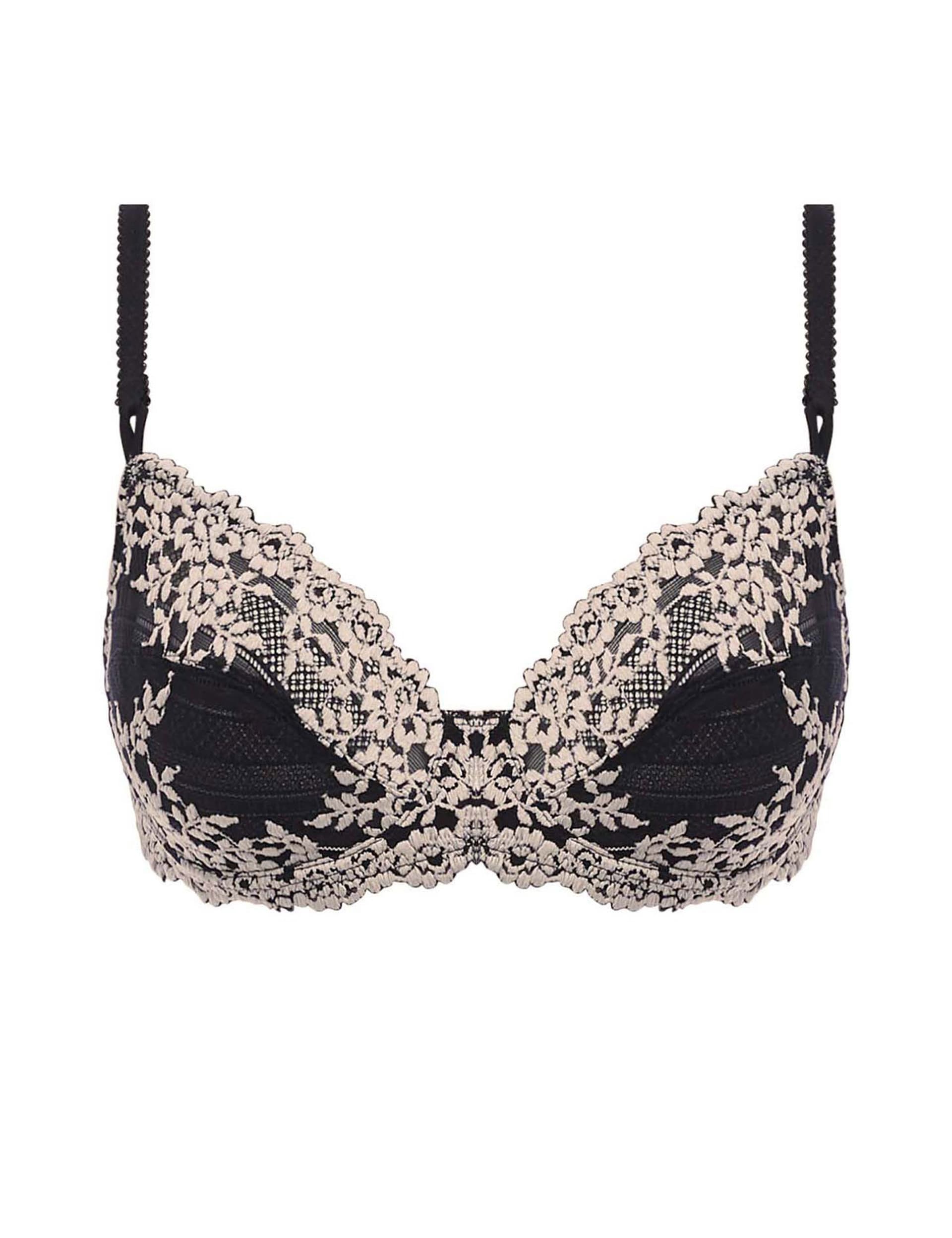 Wacoal Women's Embrace Floral Lace Wired Full Cup Bra - 34C - Black Mix, Beige Mix,Black Mix