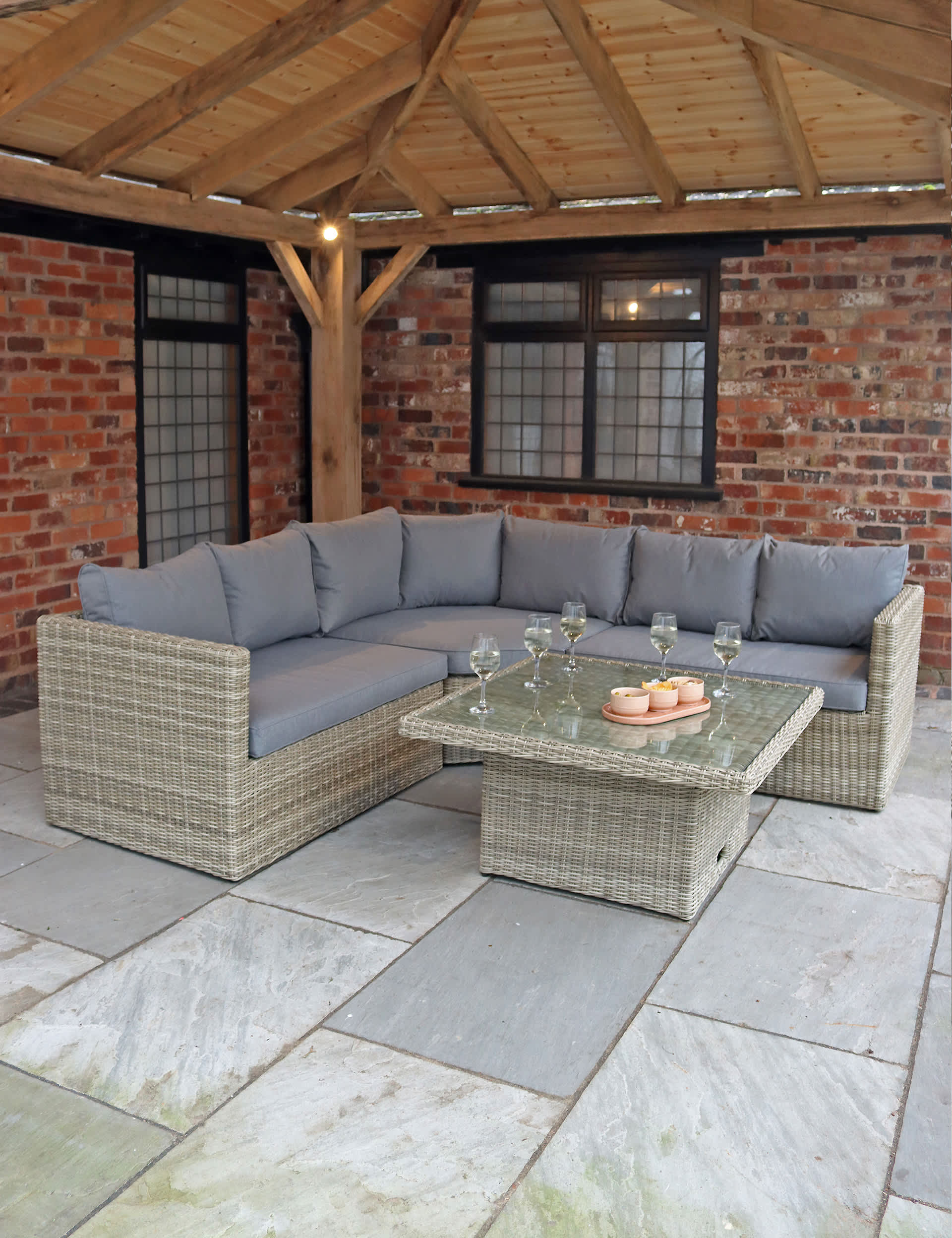 Royalcraft Wentworth 7 Seater Garden Lounge Set - Natural, Natural