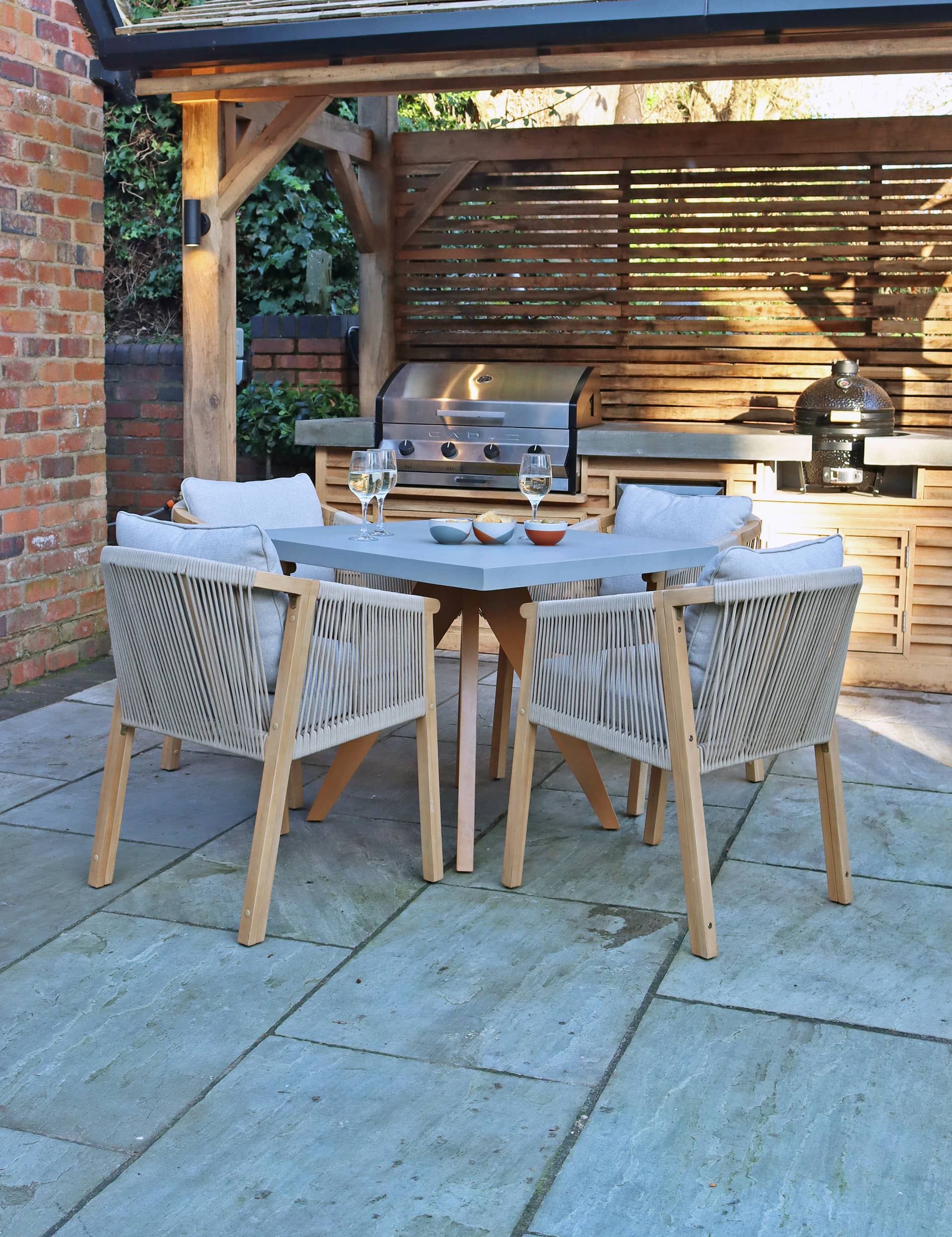 Royalcraft Luna 4 Seater Garden Table & Chairs - Natural, Natural