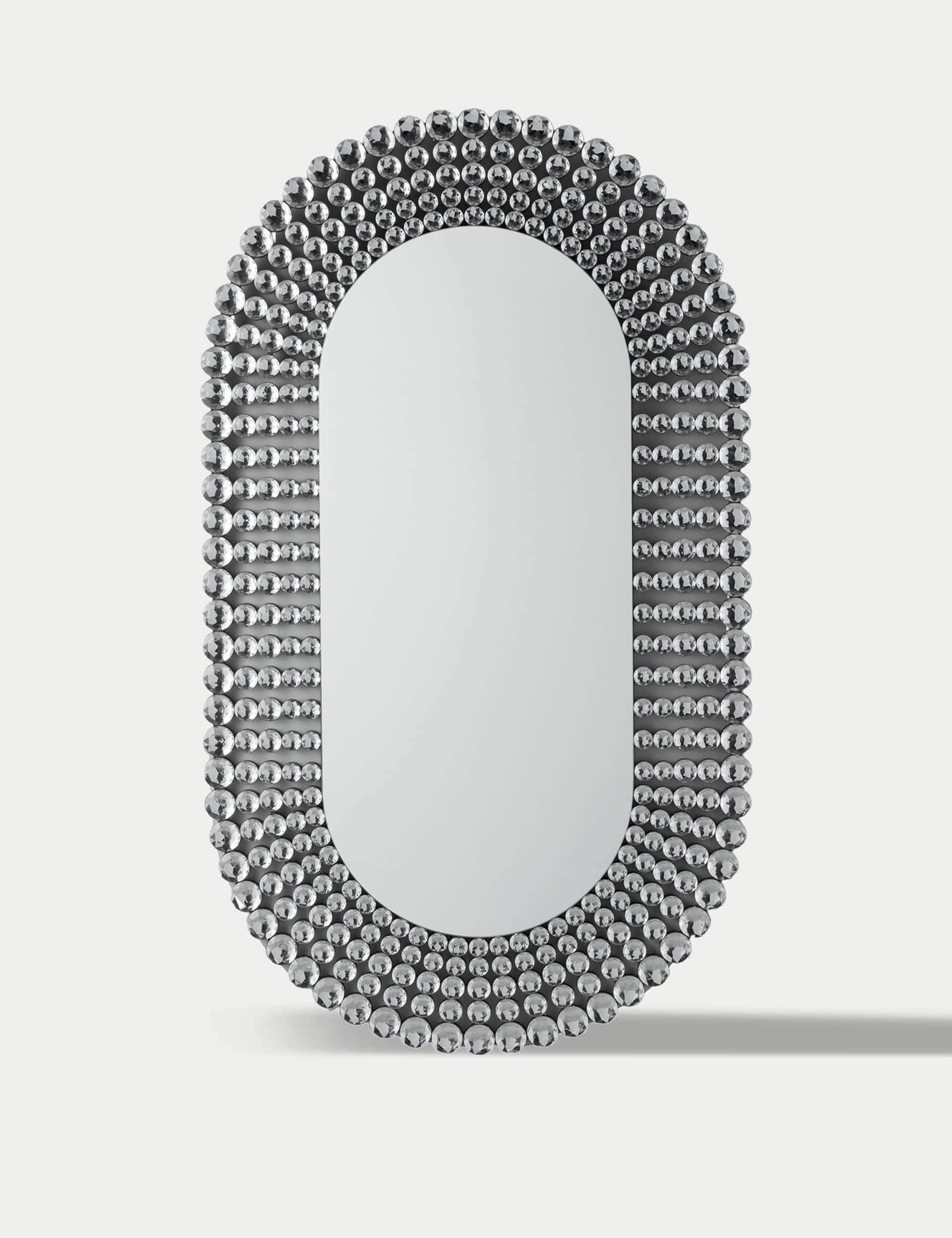 Gallery Direct Sharrington Oval Hanging Wall Mirror - Silver, Silver