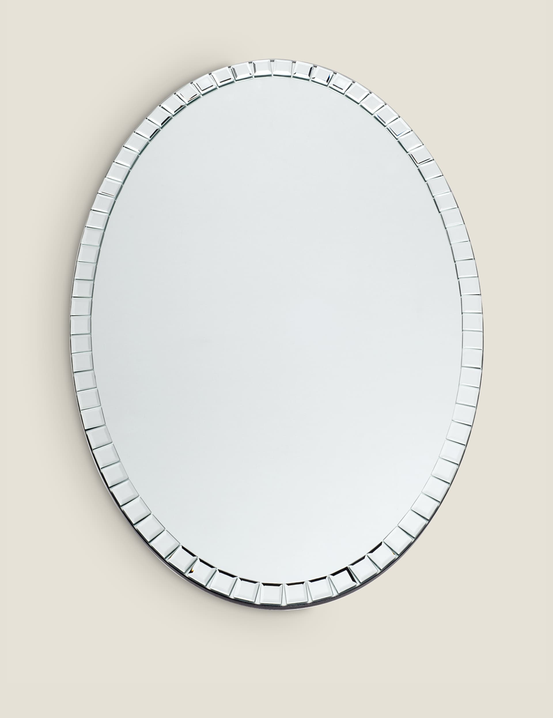 Laura Ashley Marcella Oval Wall Mirror - Silver, Silver