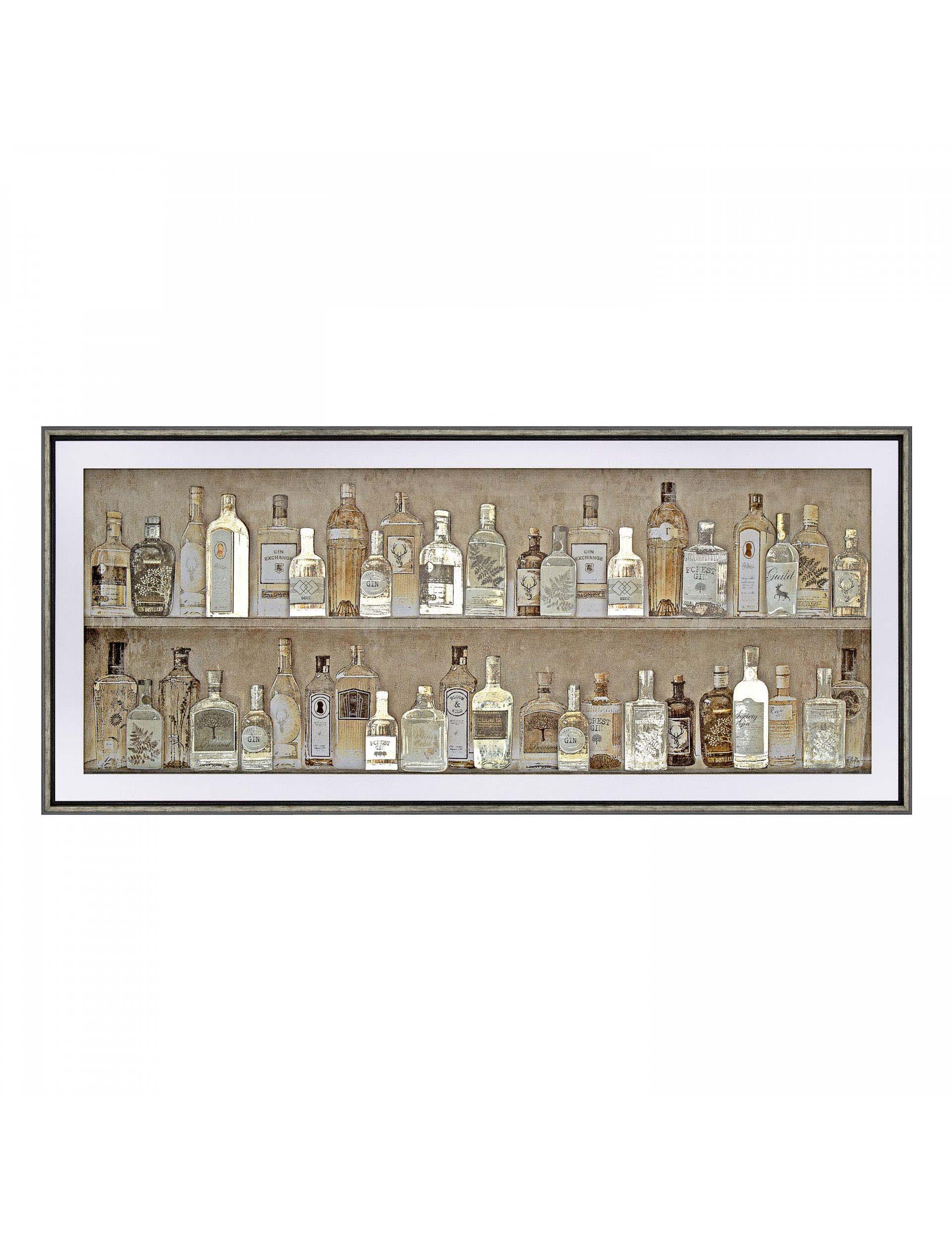 Gallery Direct Gin Collection Rectangle Framed Art - Black, Black