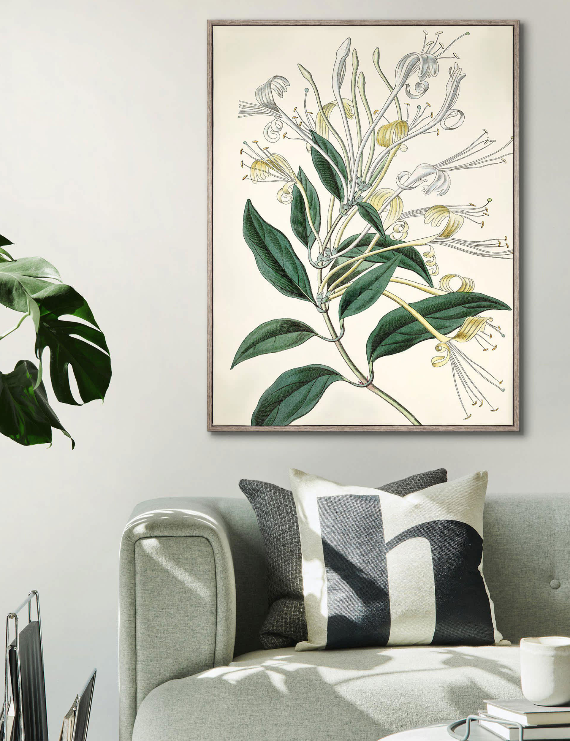 Gallery Home Flourishing Foliage Rectangle Framed Art - Neutral, Neutral