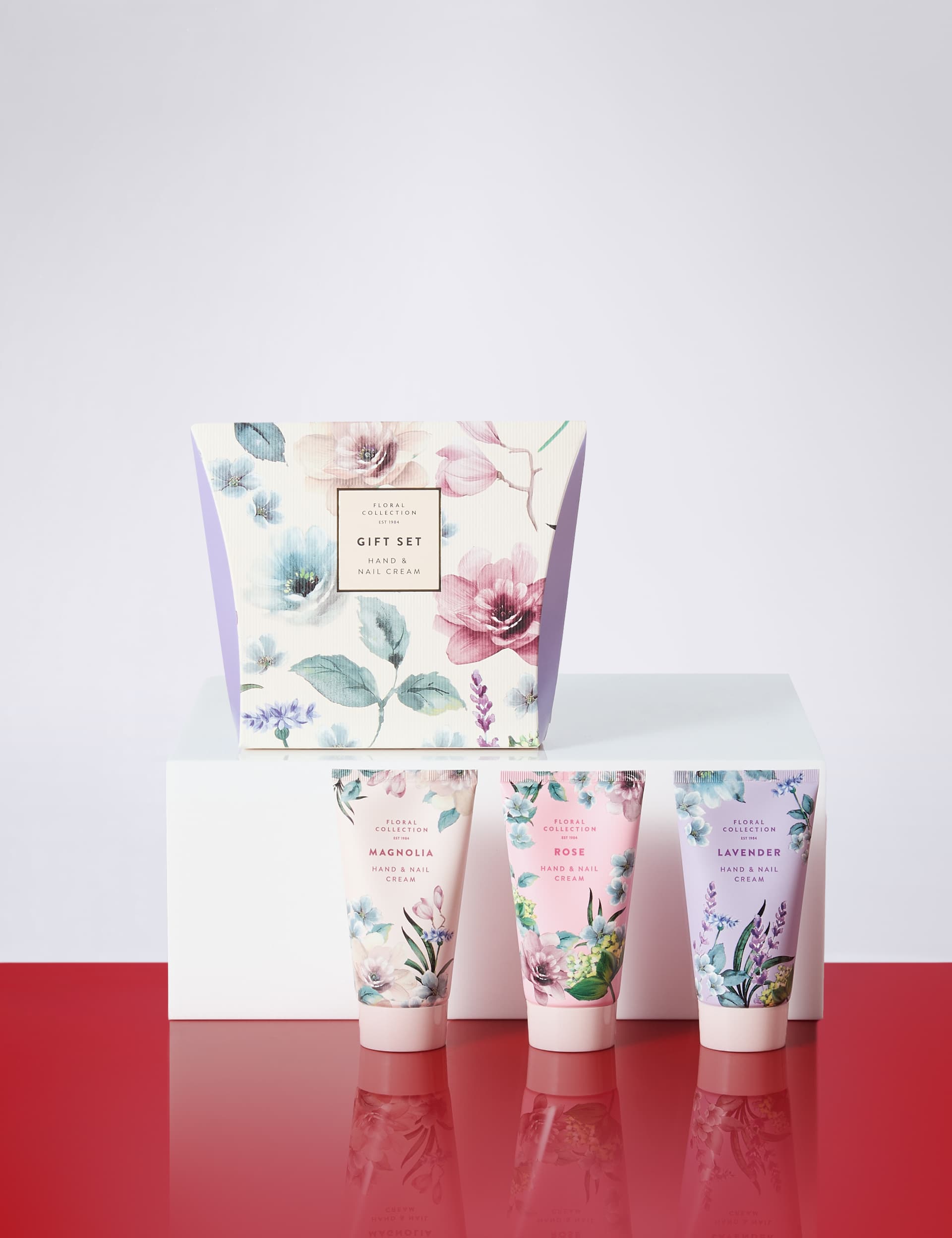 Floral Collection Women's Hand & Nail Cream Gift Set