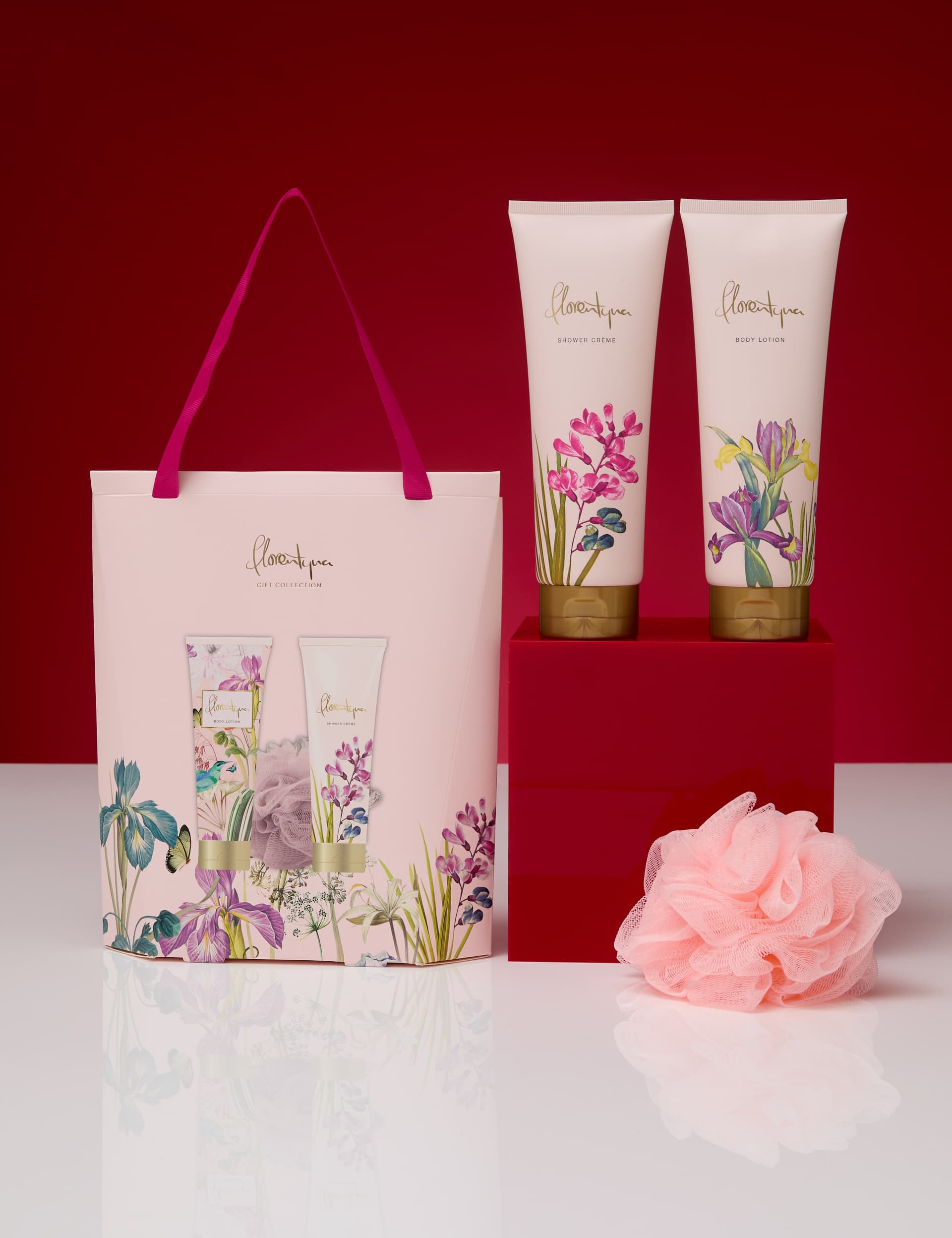 Florentyna Women's Foam Bath & Body Lotion Gift Set