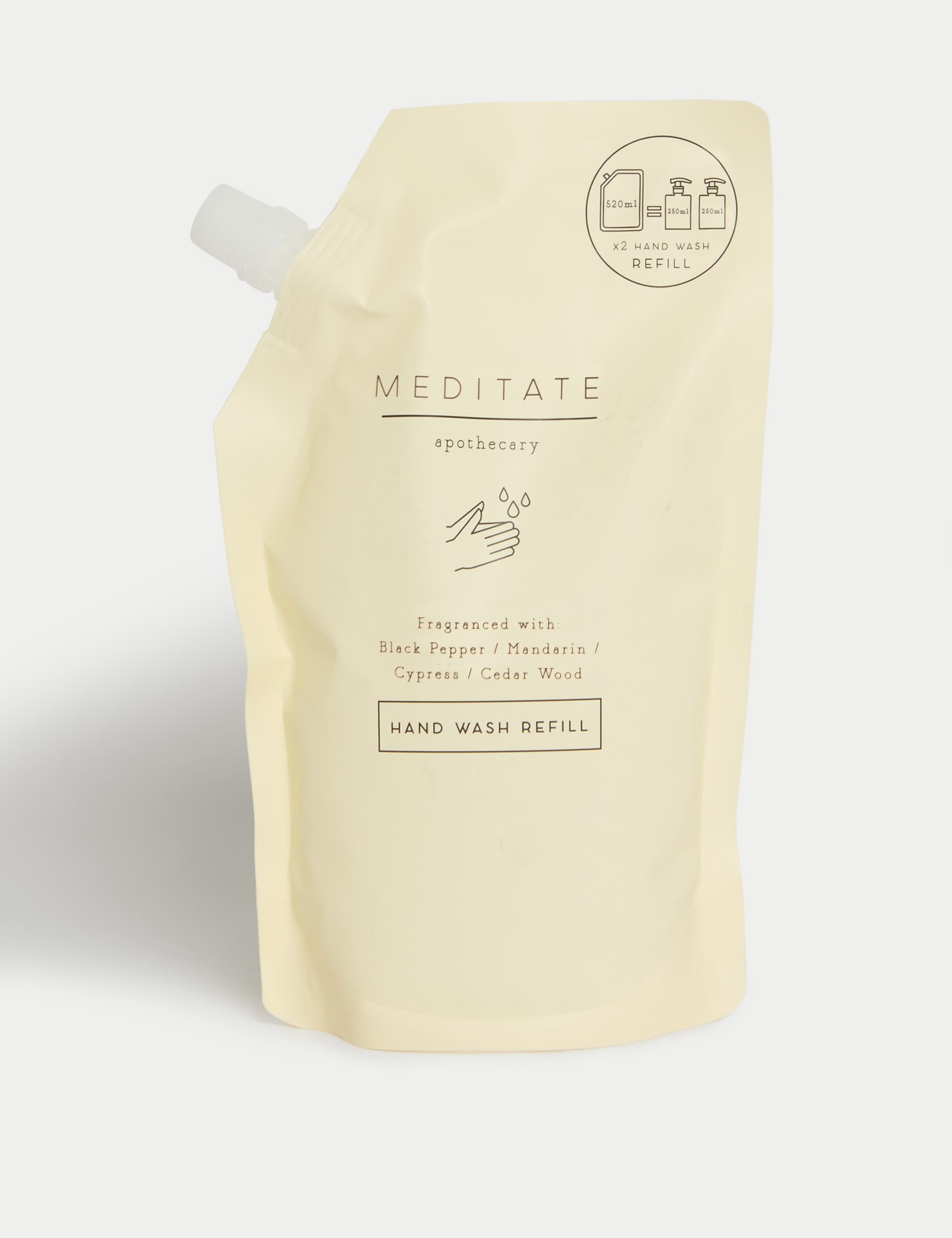 Apothecary Meditate Hand Wash Refill 520ml