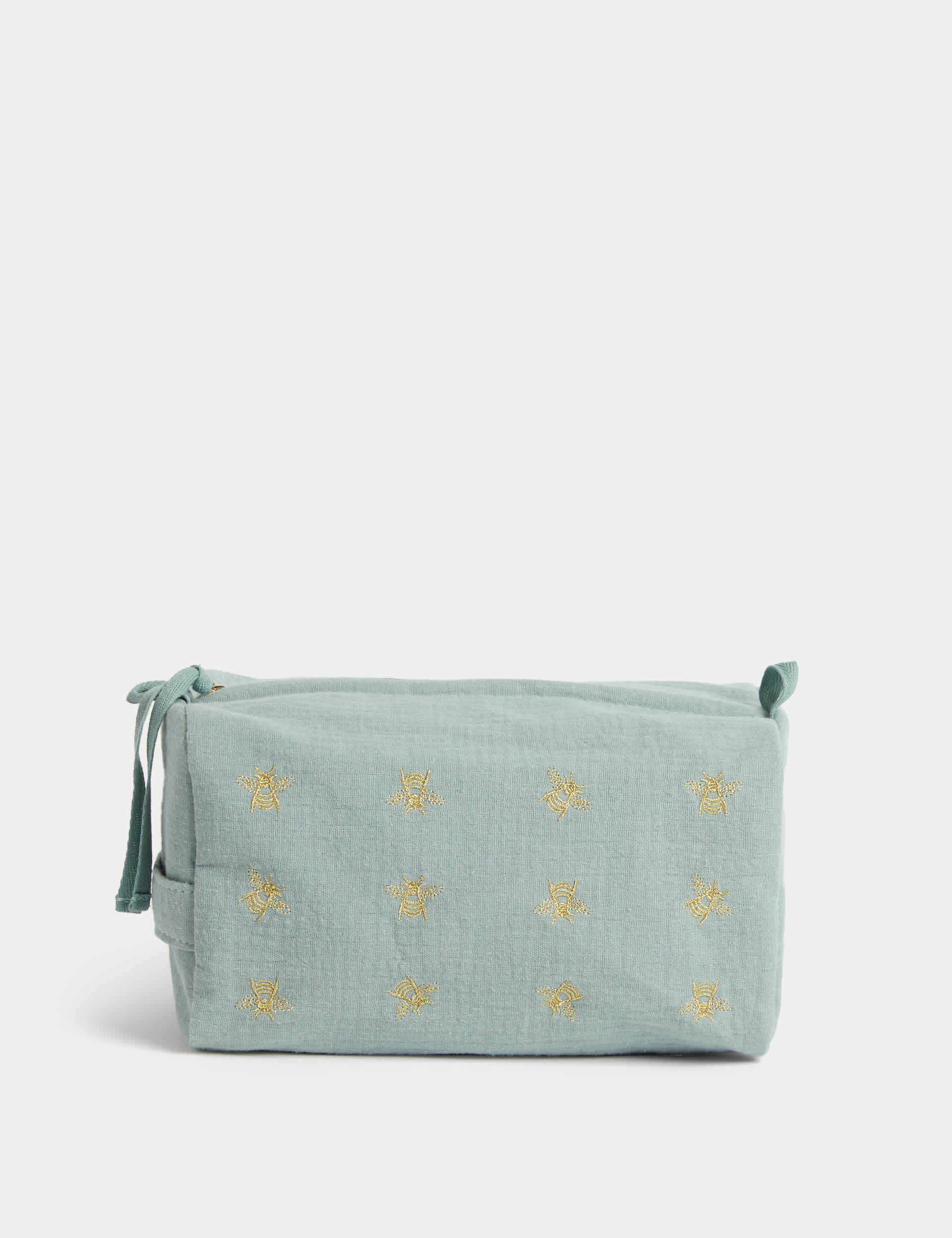 M&S Women's Bee Embroidered Cosmetic Bag - Mint, Mint