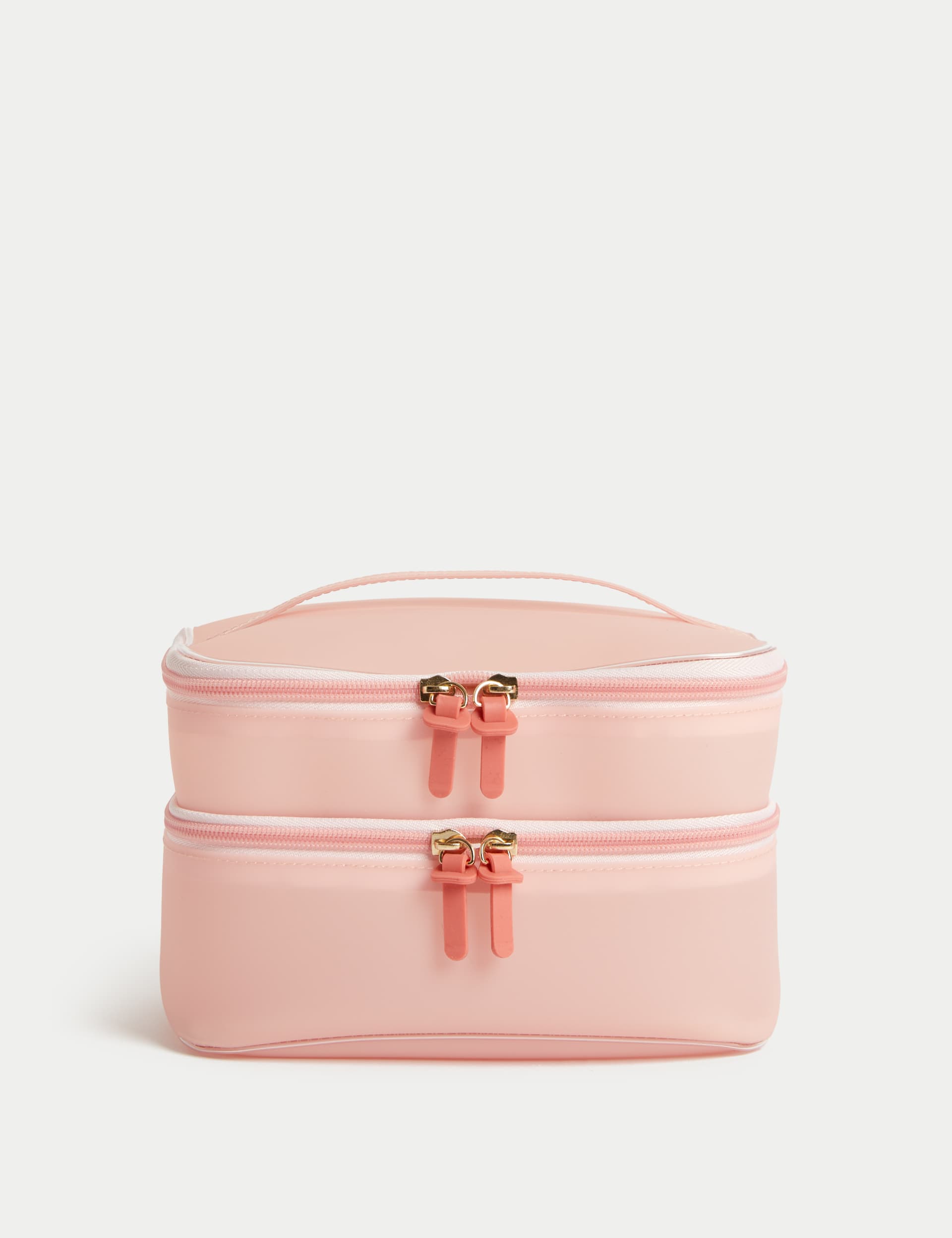 M&S Collection Women's Double Tier Wash Bag - Light Pink, Light Pink