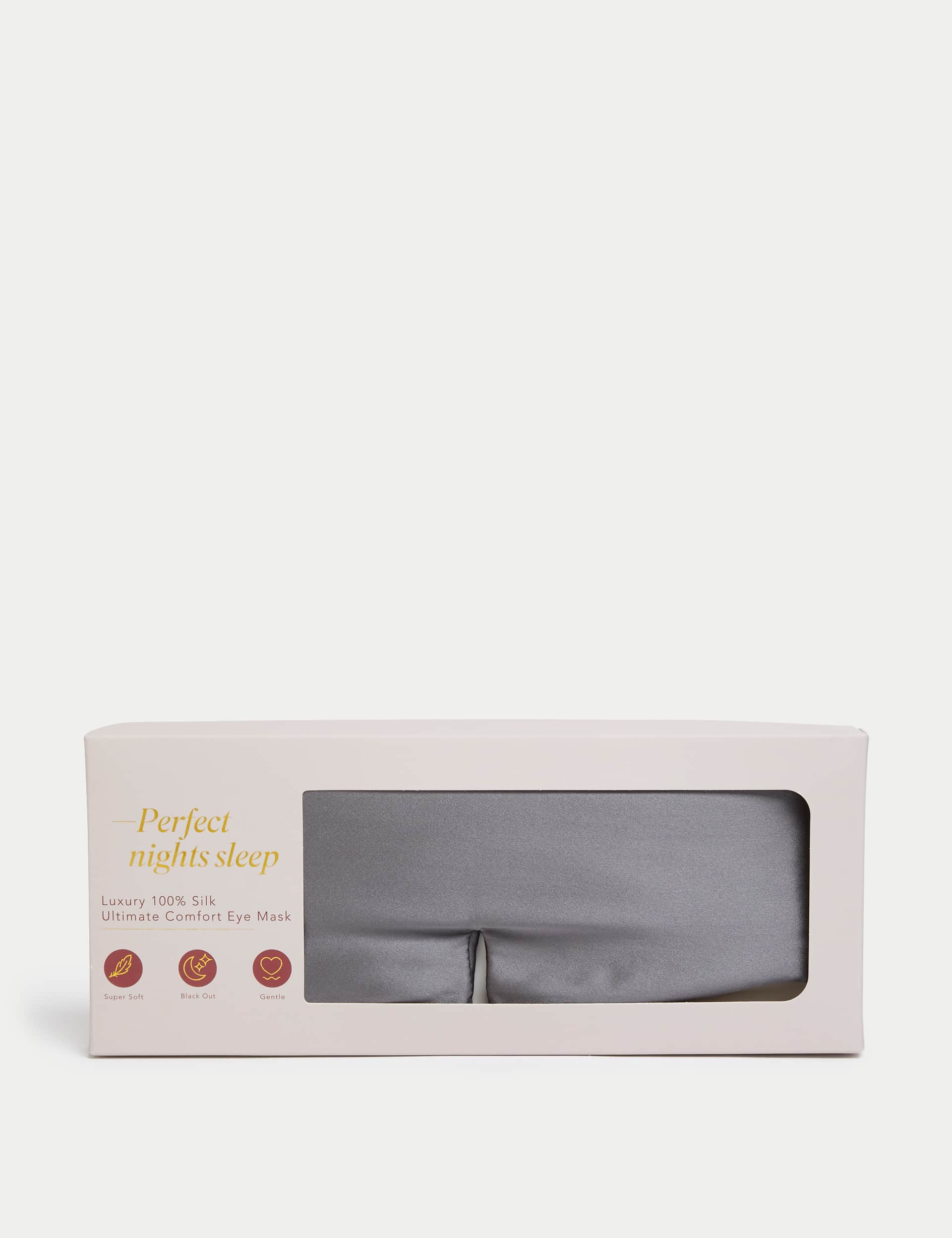 M&S Collection Ultimate Comfort Pure Mulberry Silk Eye Mask - Charcoal, Charcoal