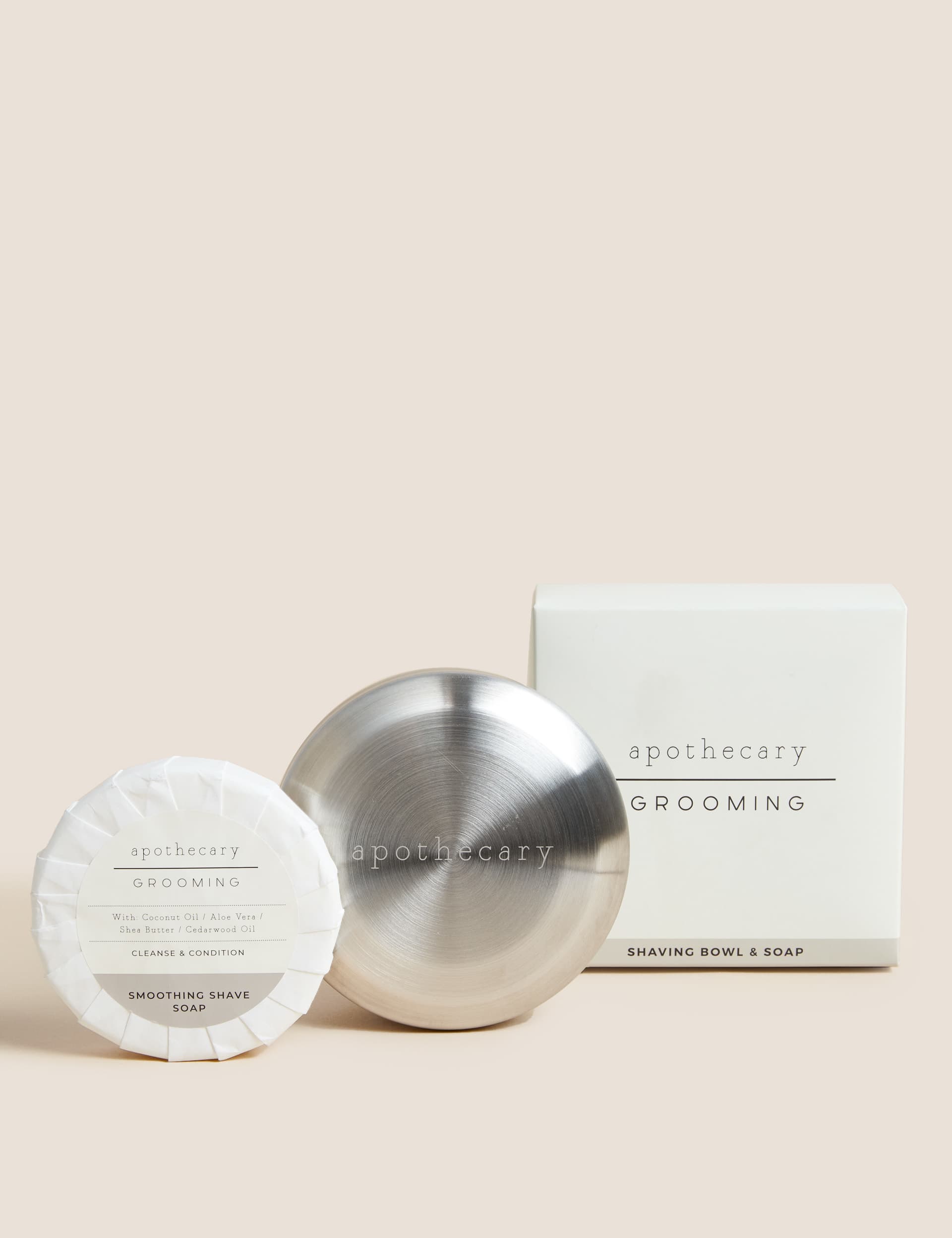 Apothecary Men's Grooming Shaving Soap & Bowl Set