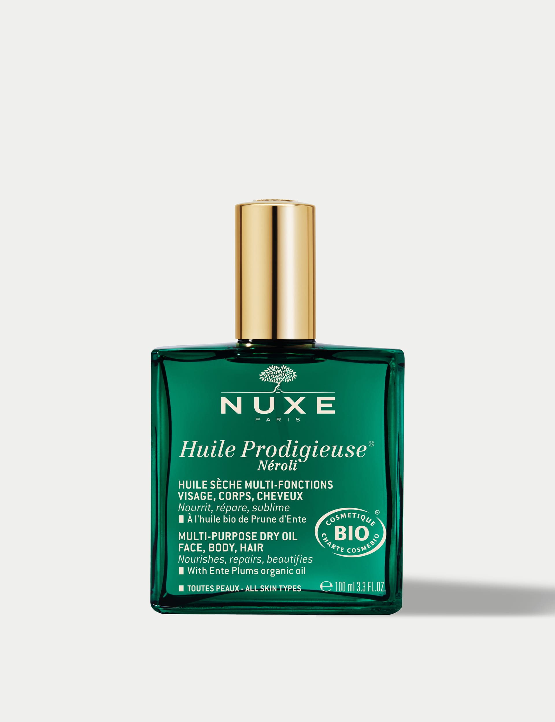 Nuxe Womens Mens Huile Prodigieuse Neroli Multi-Purpose Dry Oil for Face, Body and Hair 100ml