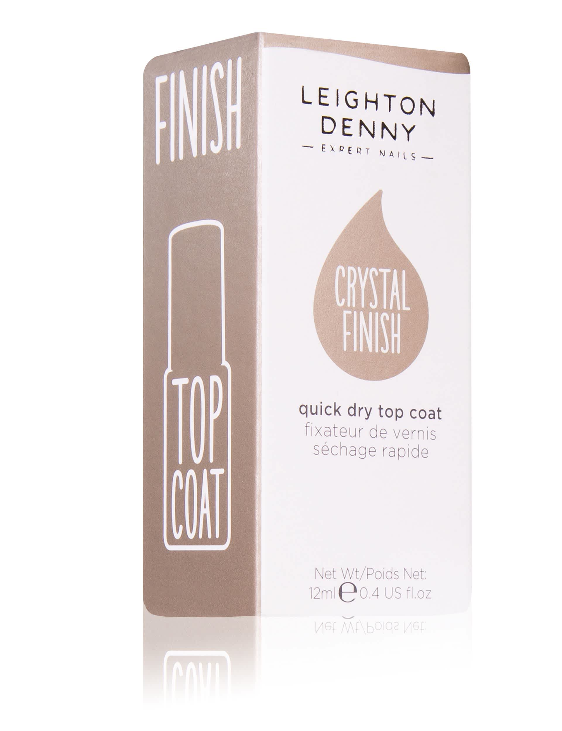 Leighton Denny Crystal Finish Quick Dry Top Coat 12ml, Crystal