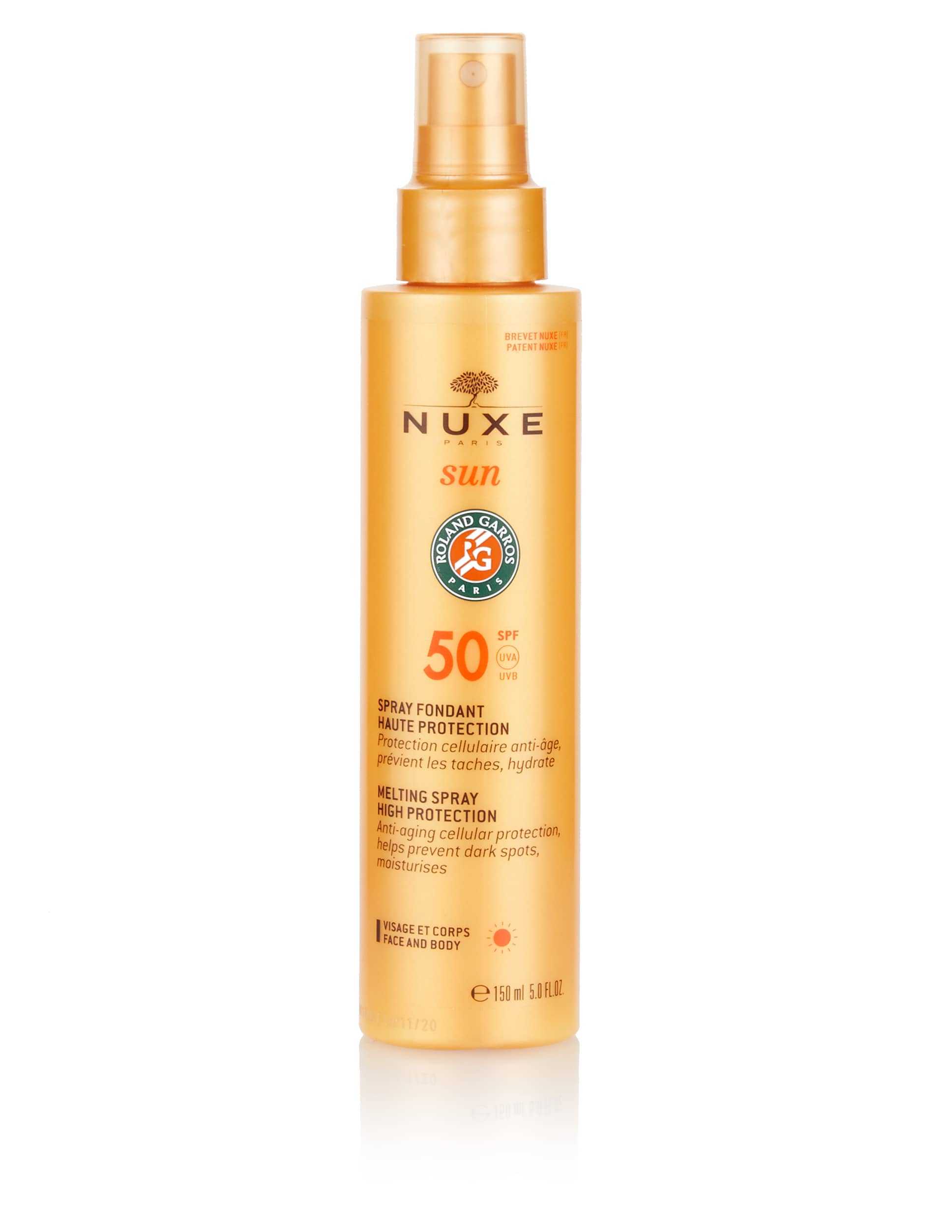 Nuxe Womens Mens Sun SPF 50 Melting Spray High Protection Face & Body 150ml