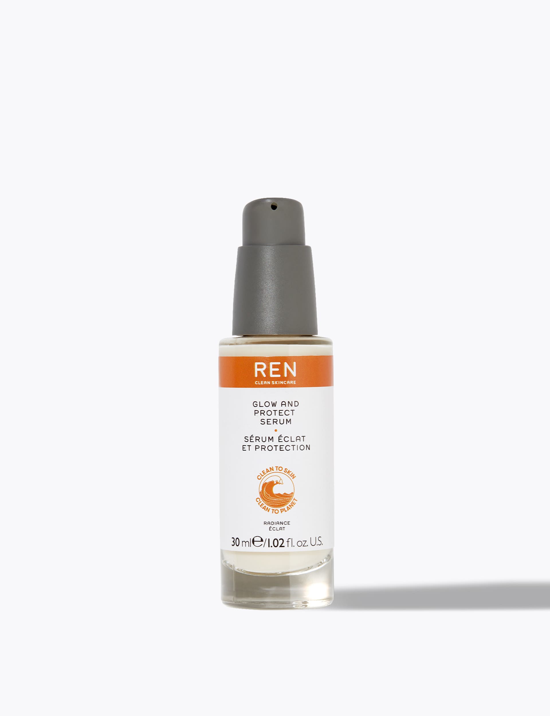 Ren Womens Mens Glow and Protect Serum 30ml